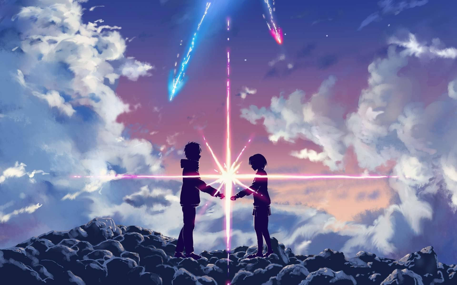 Anime đôi tình nhân Your Name đầy thẩm mỹ Hình nền