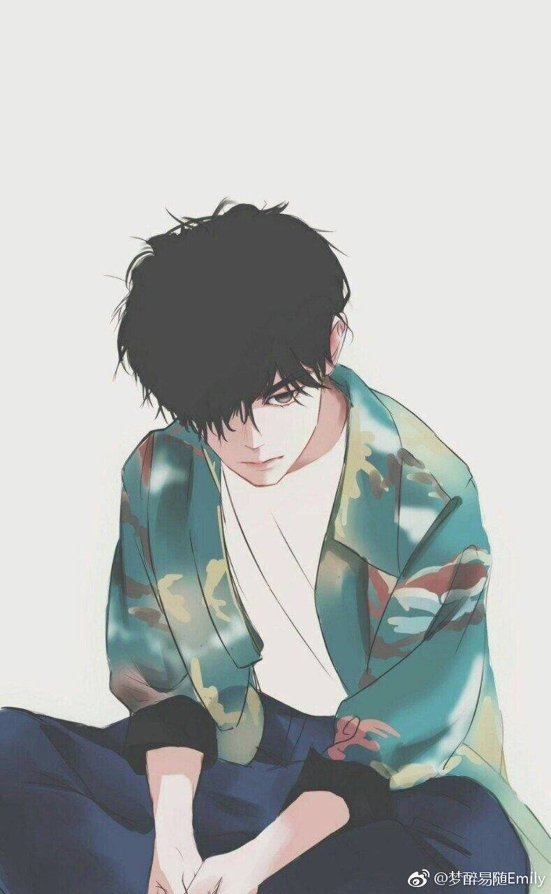Anime Emo Guy Dễ Thương Làm Ảnh Đại Diện Hình nền