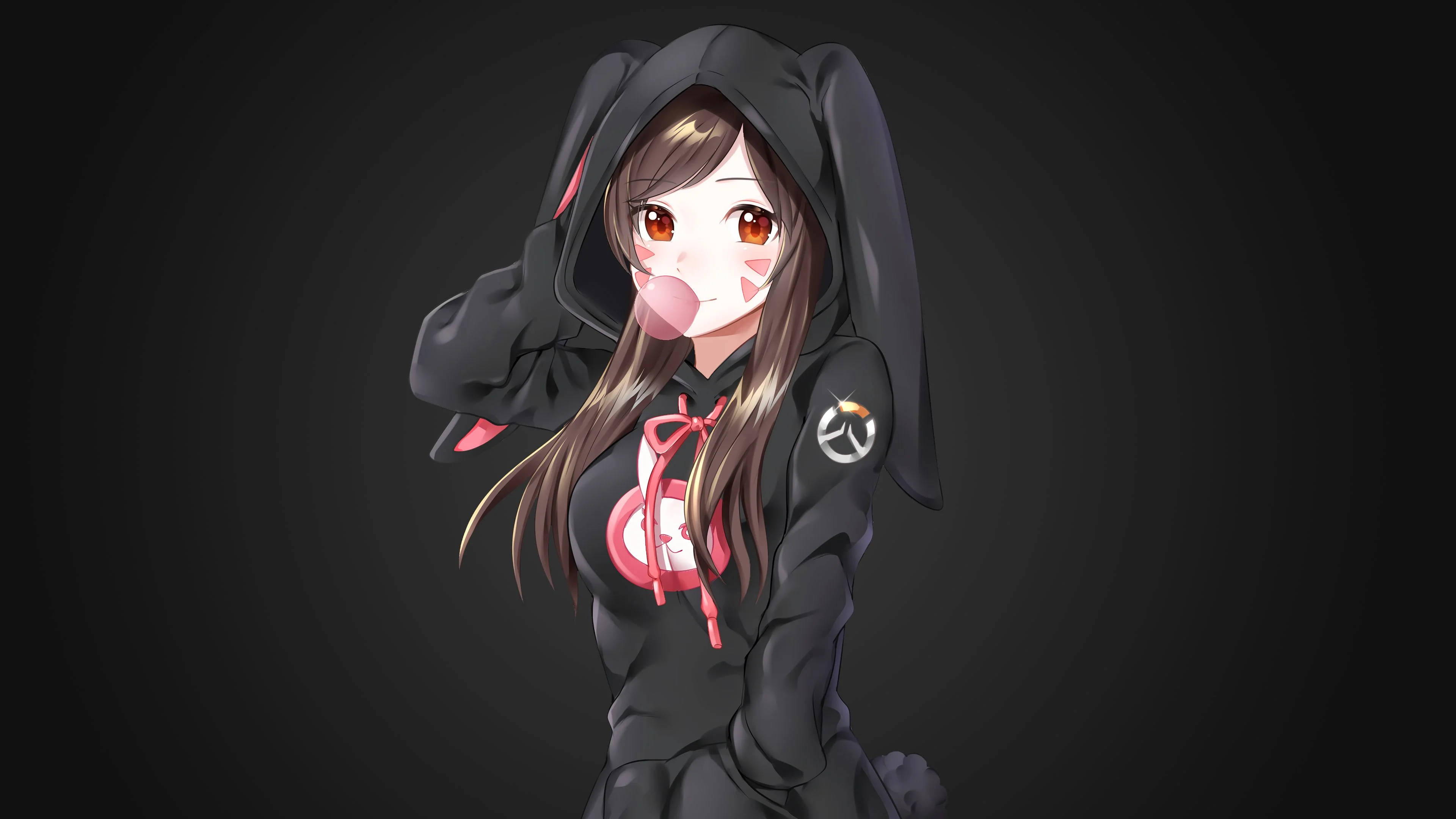 Anime Girl Áo Hoodie D.Va Hình nền