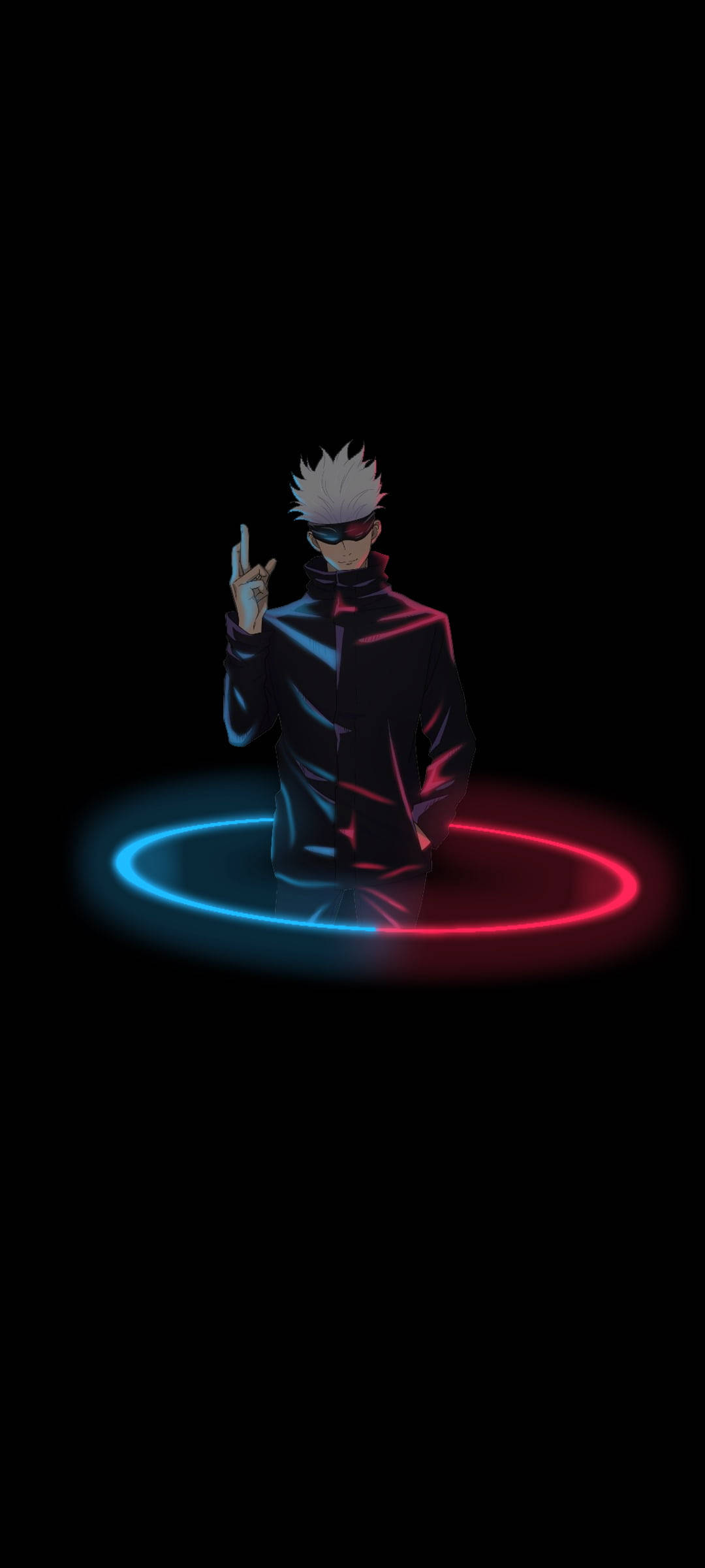 Anime Gojo Saturo phong cách đen Hình nền
