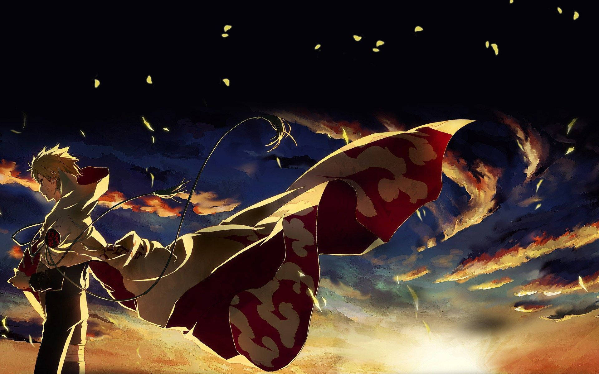 Anime Naruto mặc áo choàng Hokage Hình nền