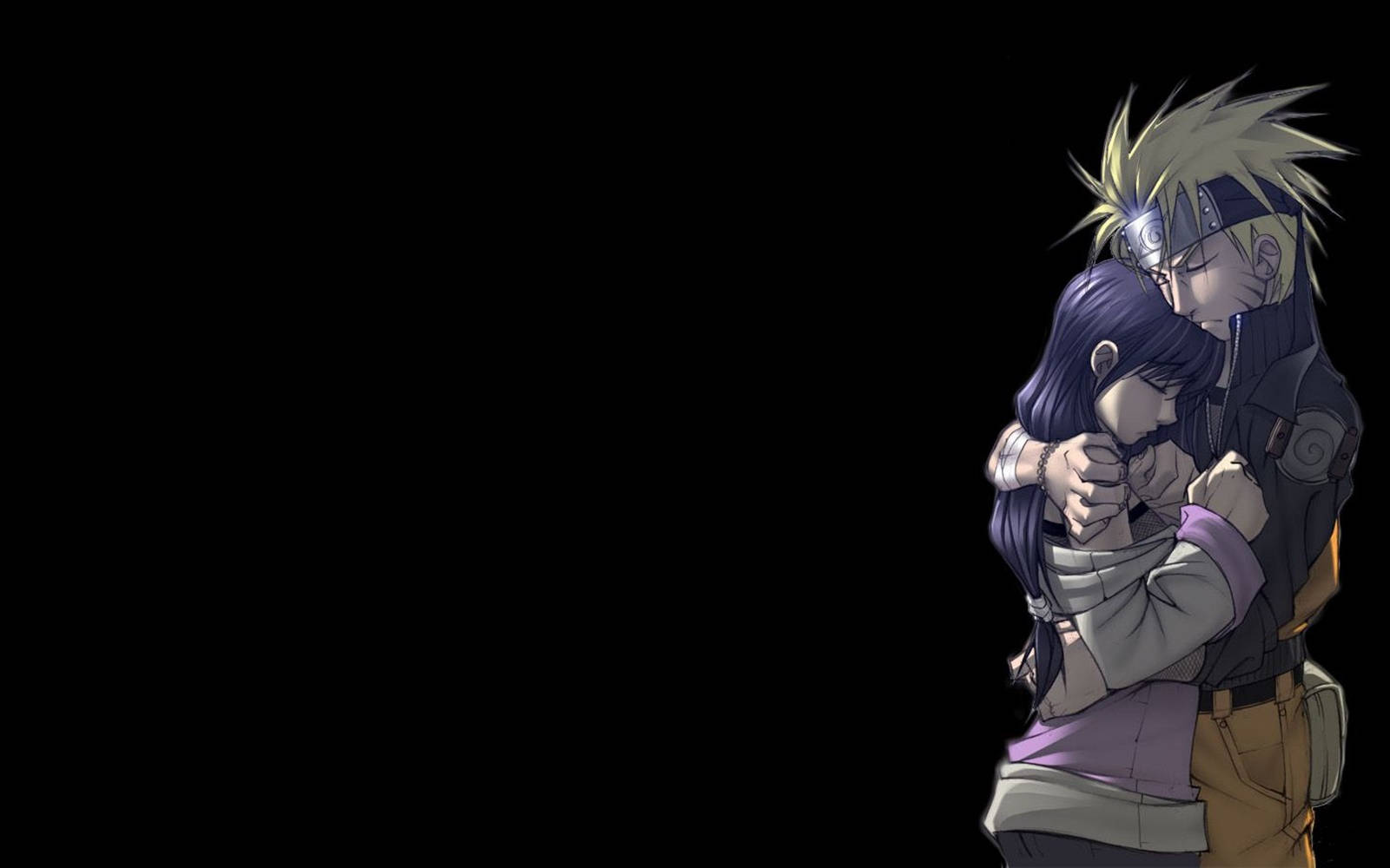 Anime Naruto ôm Hinata Hyuga Hình nền