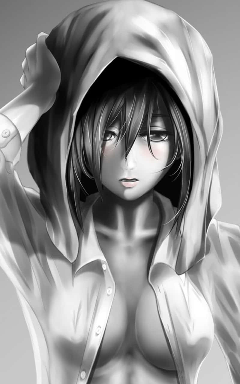 Anime Nóng Bỏng Mikasa Lau Tóc Bằng Khăn Hình nền