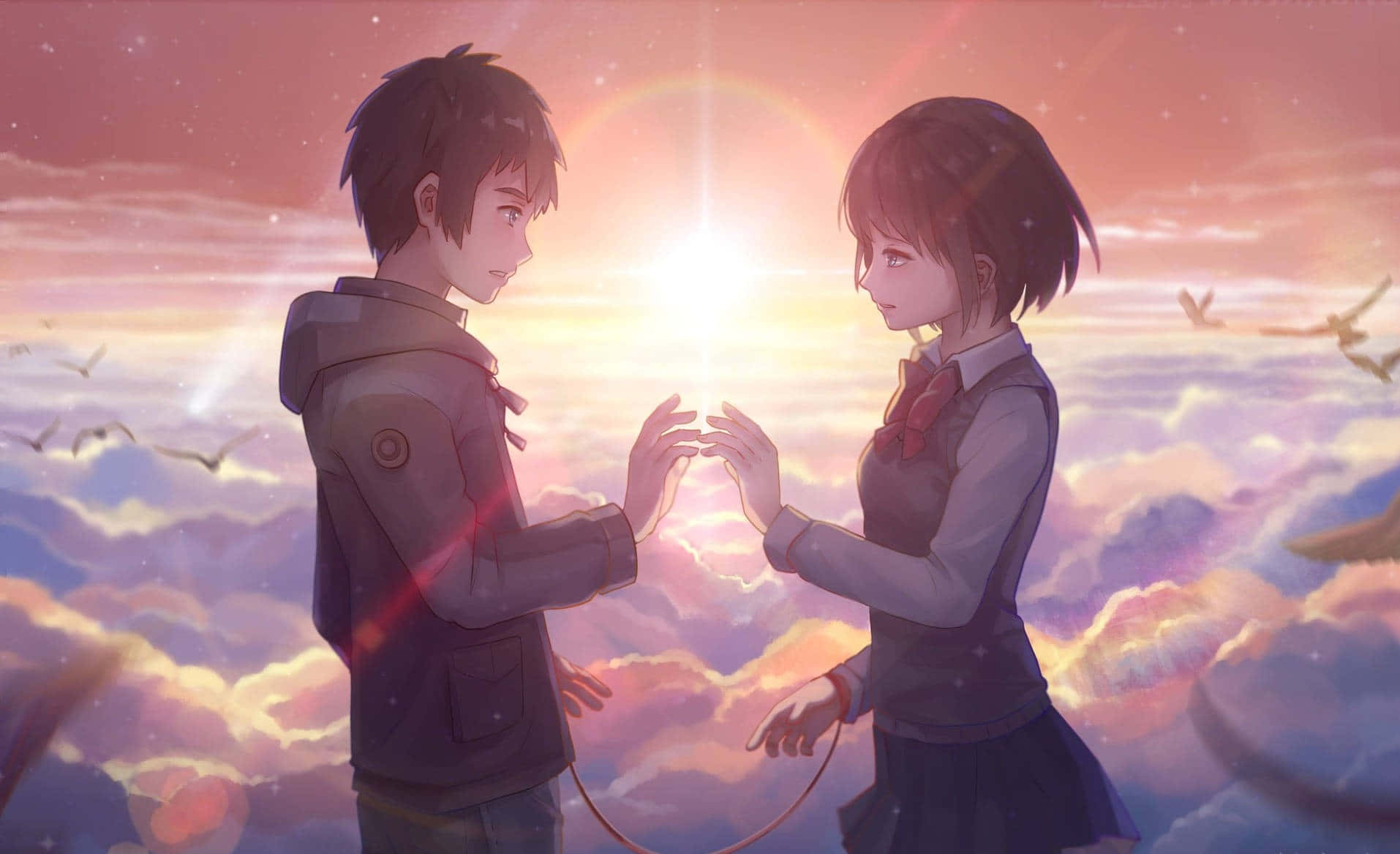 Anime Your Name Chạng Vạng Ghép Đôi Hình nền