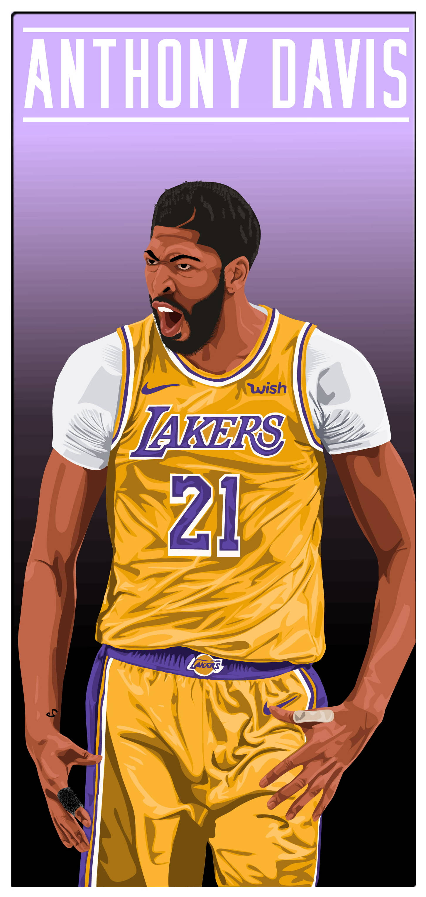 Anthony Davis Vector Art Hình nền