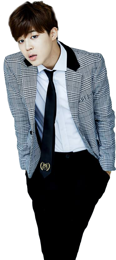 Áo Blazer Kẻ Ô Cách Điệu Của Jimin Hình nền