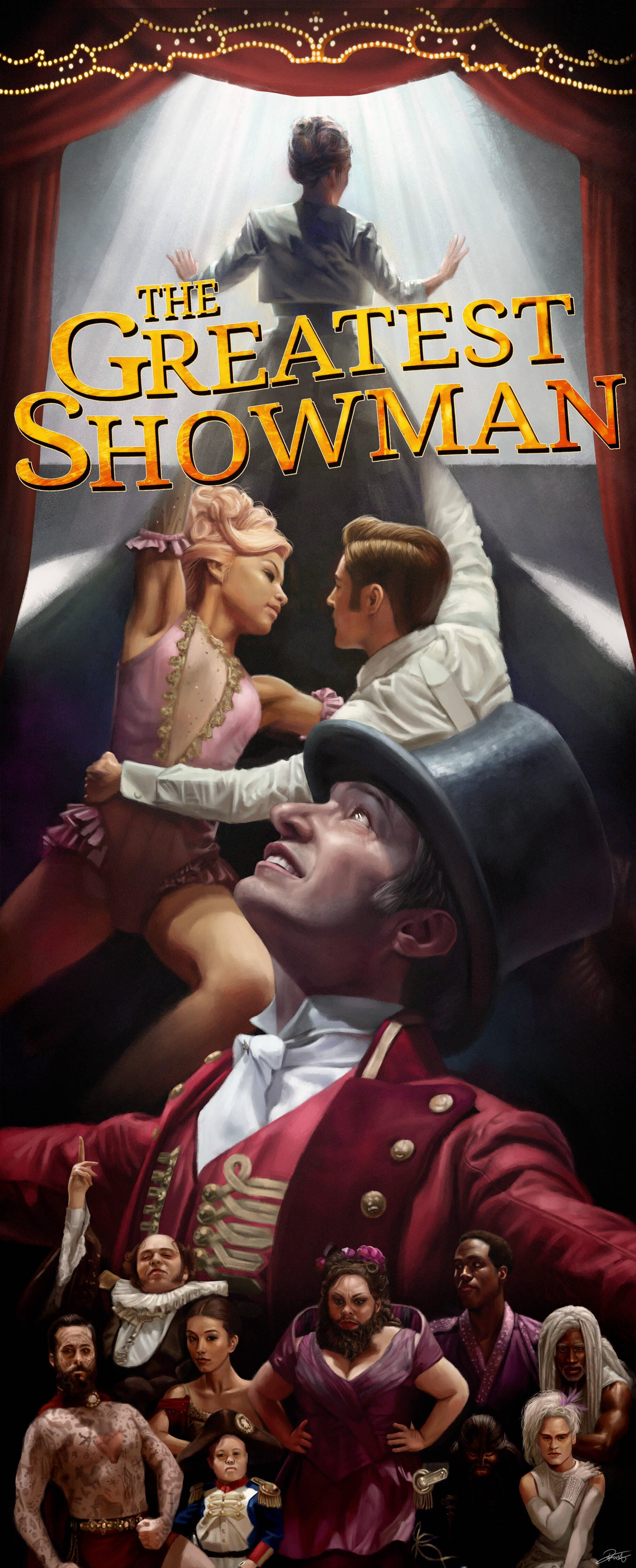 Áp phích ấn tượng của The Greatest Showman Hình nền