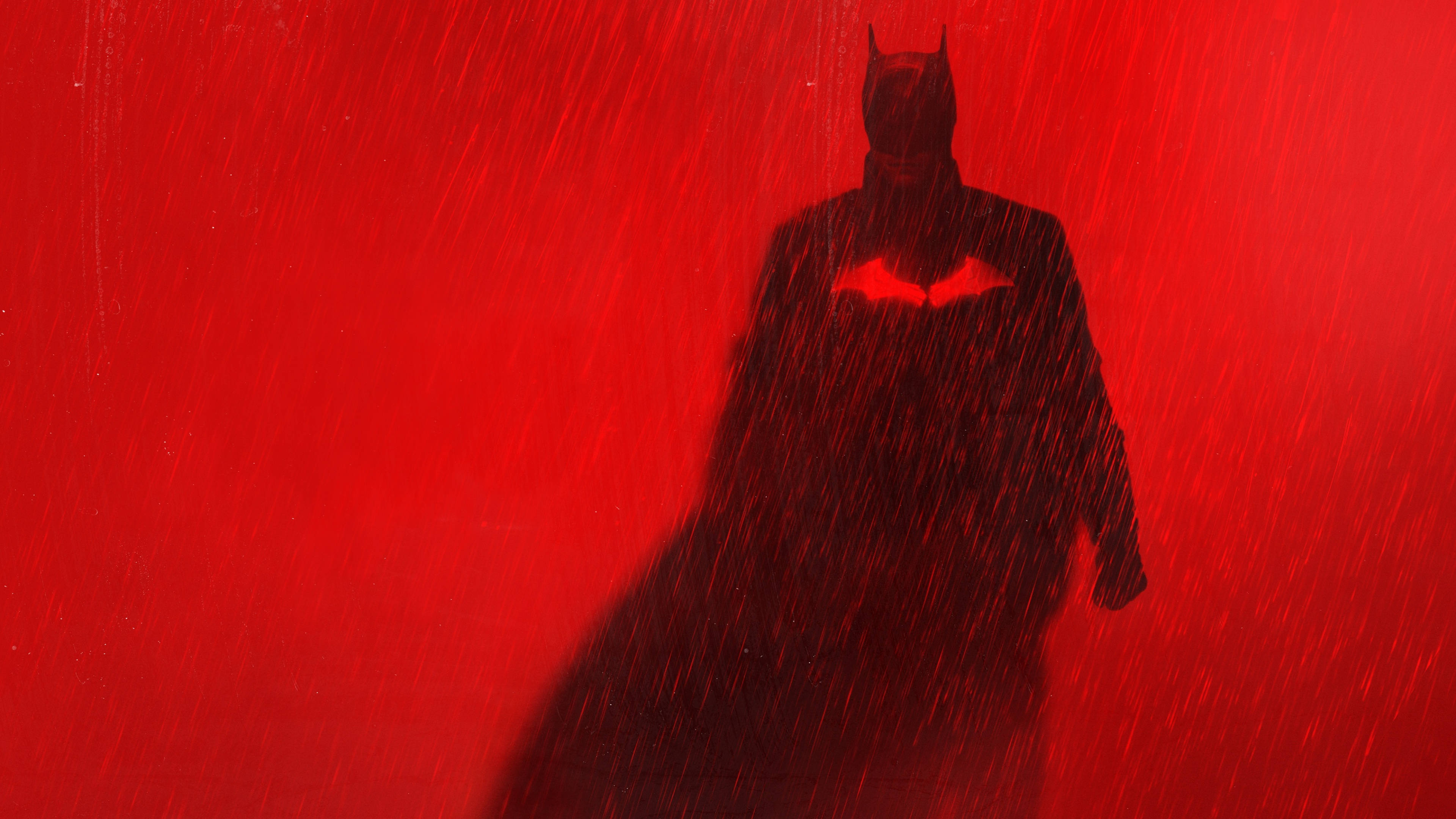 Áp phích Batman 4K đen đỏ Hình nền