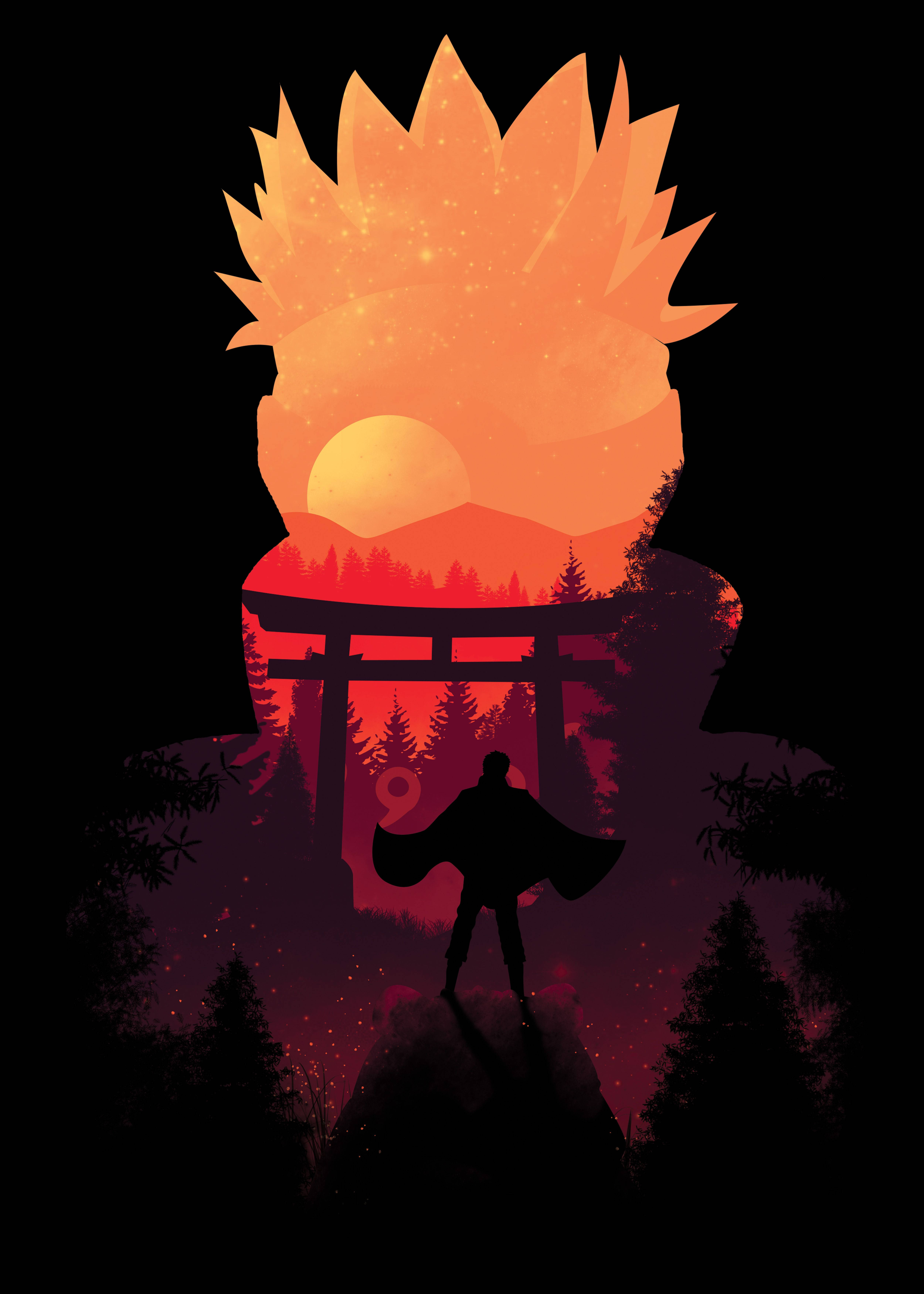 Áp phích bóng dáng Naruto Hình nền
