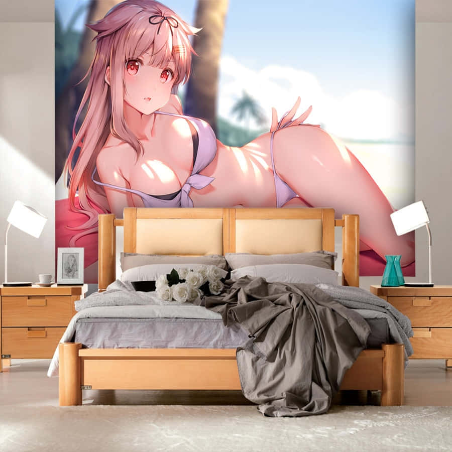 Áp phích Cô gái Anime Nóng bỏng Astolfo mặc Bikini Hình nền