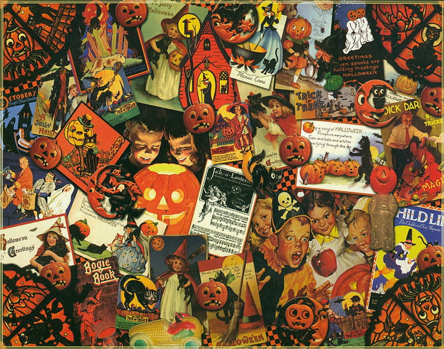 Áp phích Halloween cổ điển Hình nền