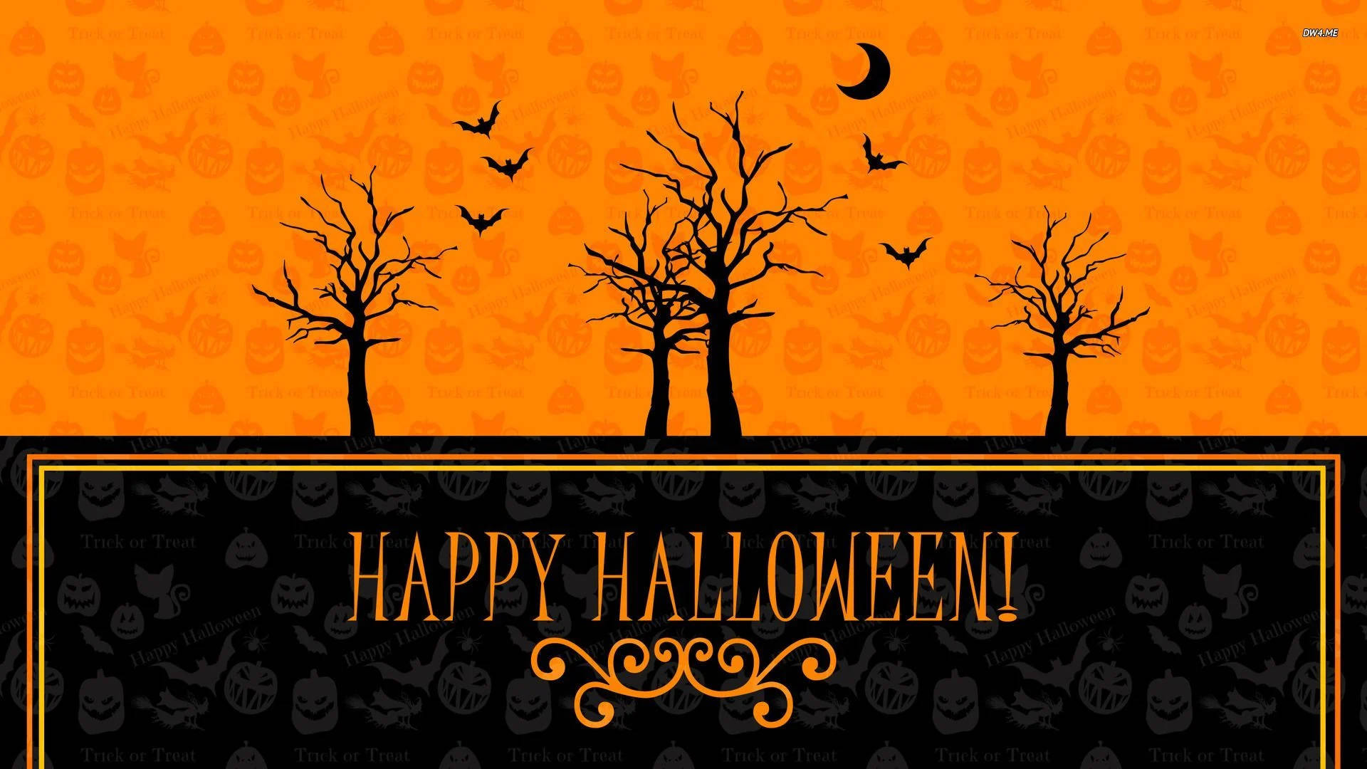 Áp phích Halloween cổ điển vui nhộn Hình nền