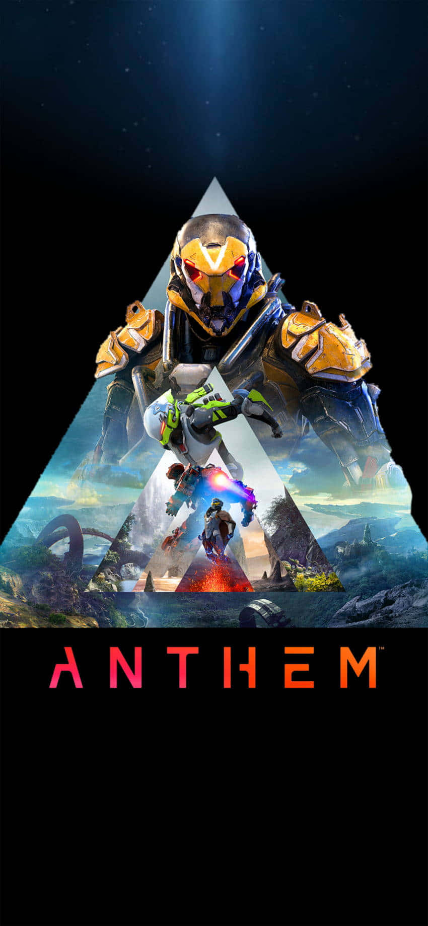 Áp phích khái niệm tam giác Pixel 3 Anthem Hình nền