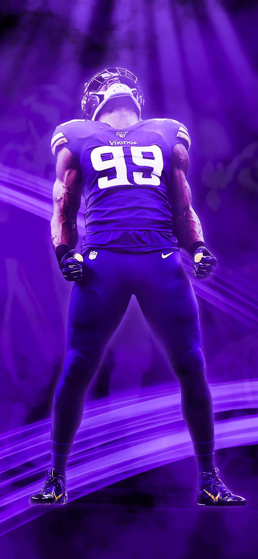 Áp Phích Màu Tím Danielle Hunter Minnesota Vikings Hình nền
