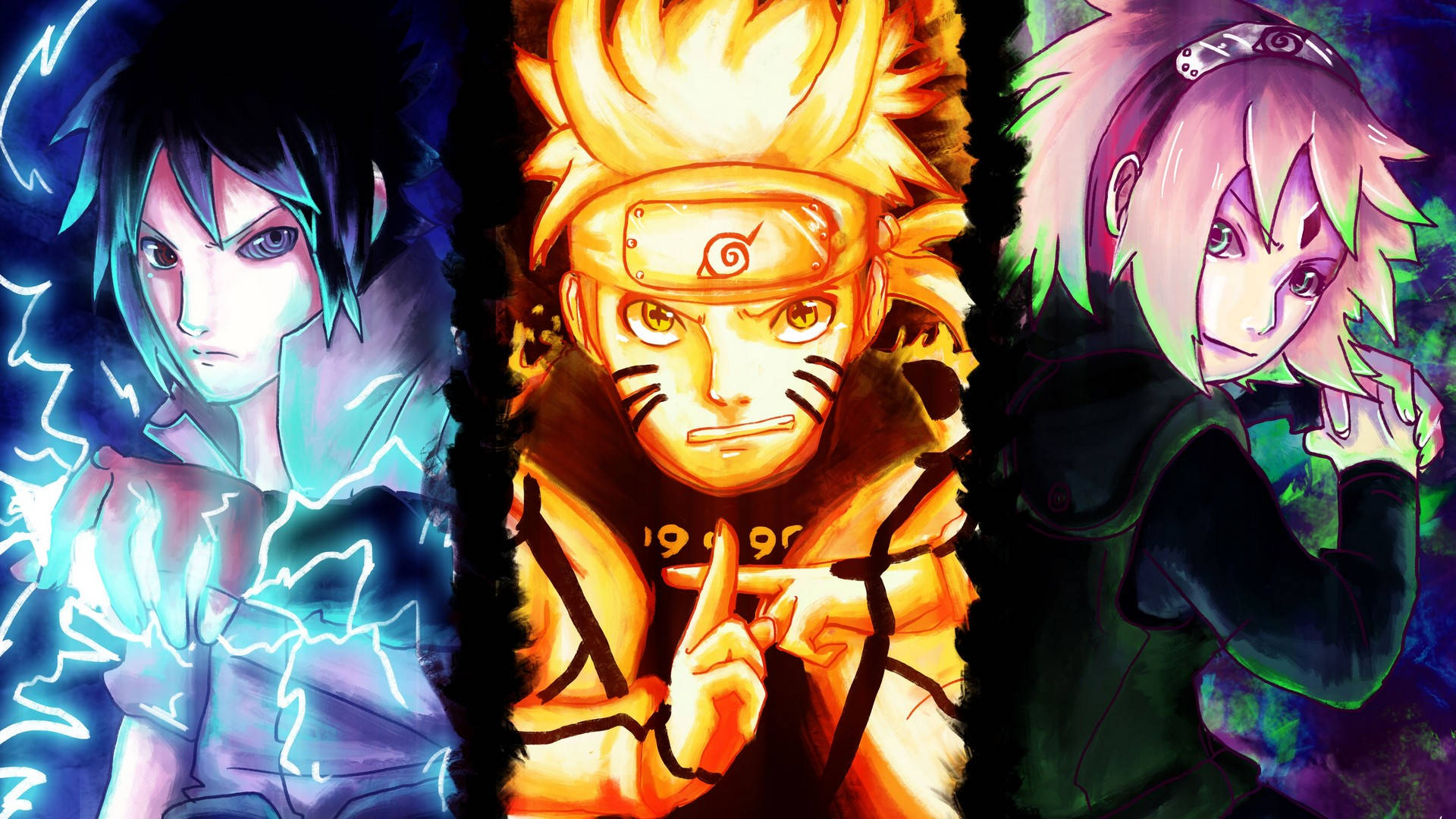 Áp phích Naruto, Sasuke và Sakura Hình nền