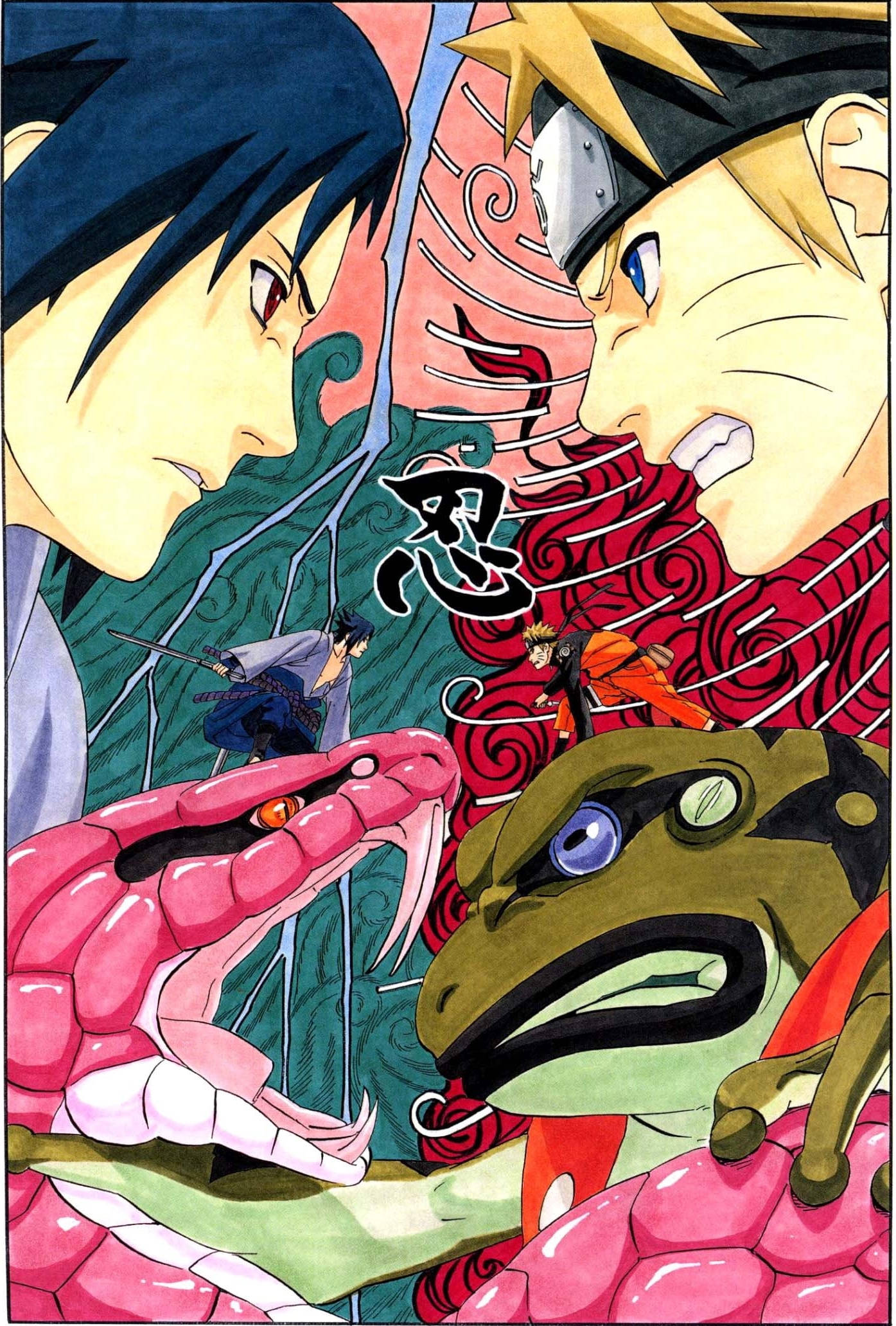 Áp phích Naruto Sasuke thời chiến Hình nền