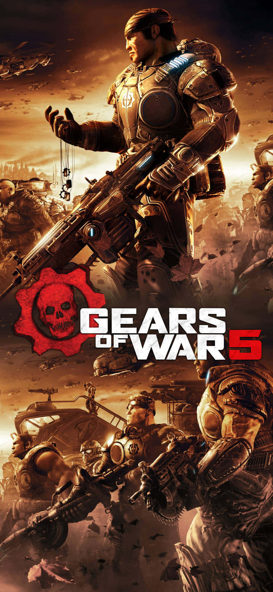 Áp Phích Nhiều Nhân Vật Nền iPhone XS Gears Of War 5 Hình nền