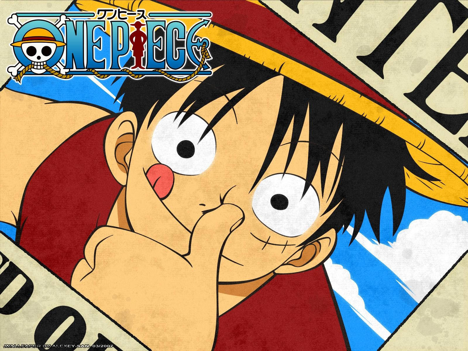 Áp phích truy nã Luffy One Piece Desktop Hình nền