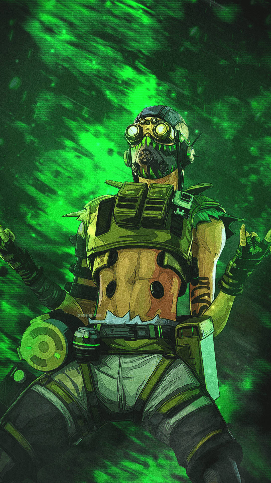 Apex Legends Octane chủ đề xanh