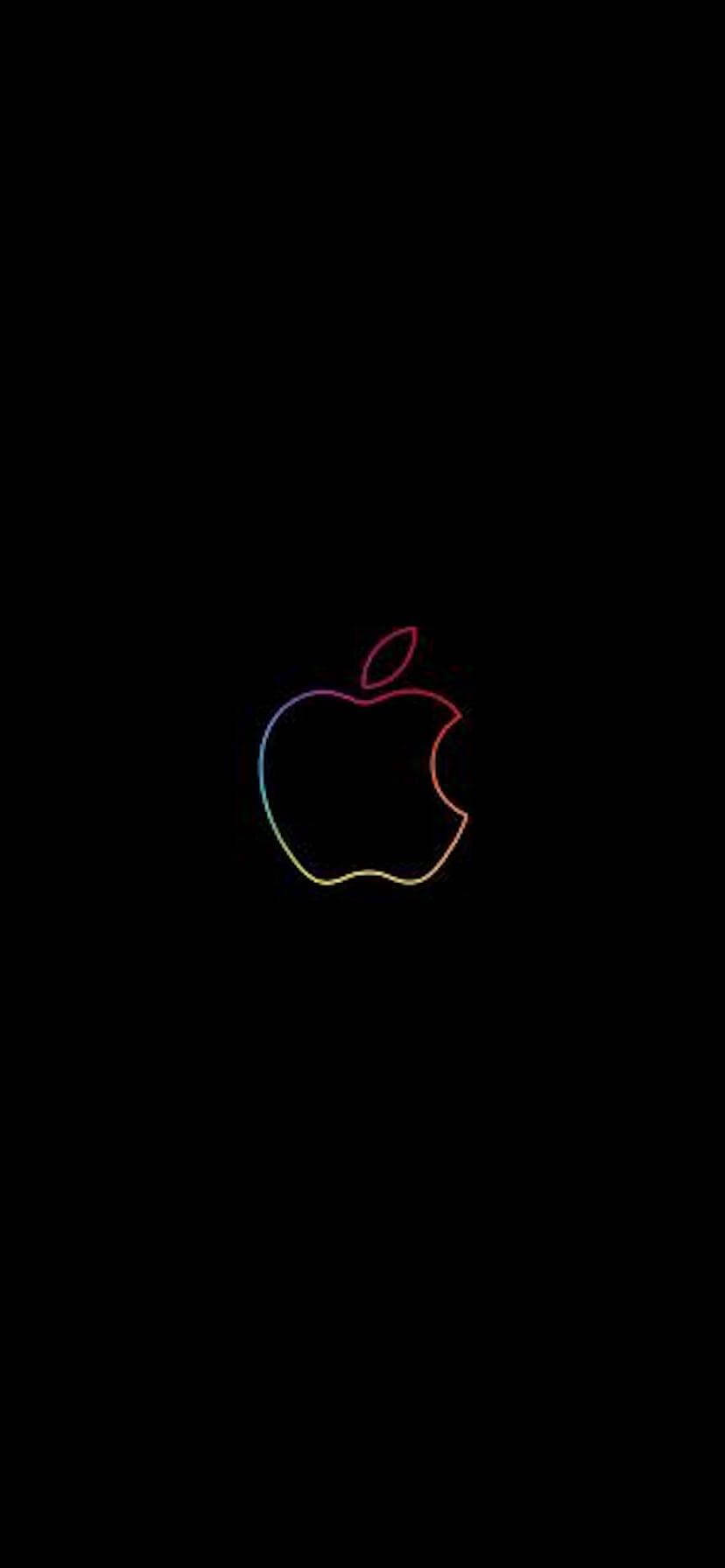 Apple iPhone XR với viền cầu vồng rực rỡ Hình nền