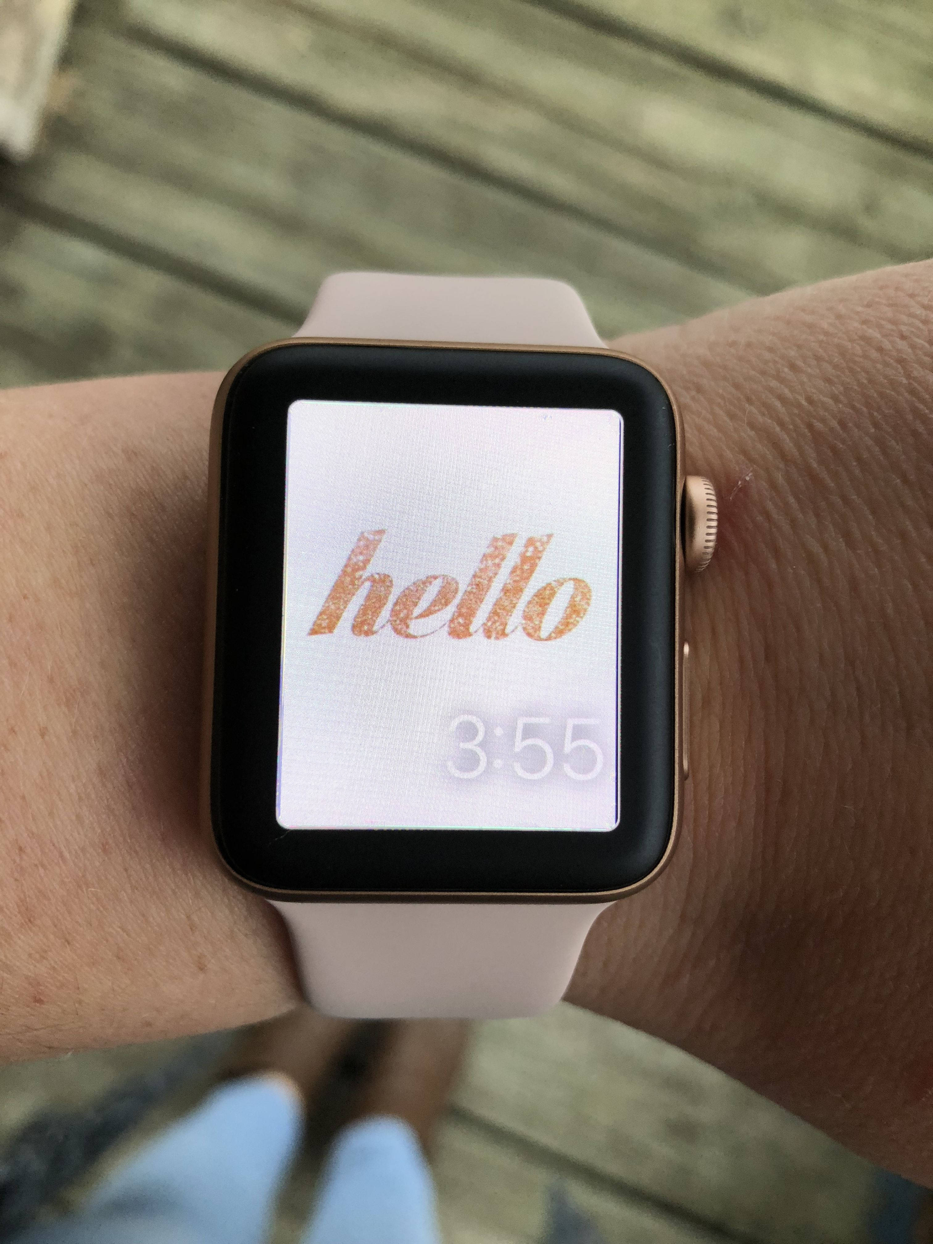 Apple Watch mặt đồng hồ nhũ Hello Hình nền
