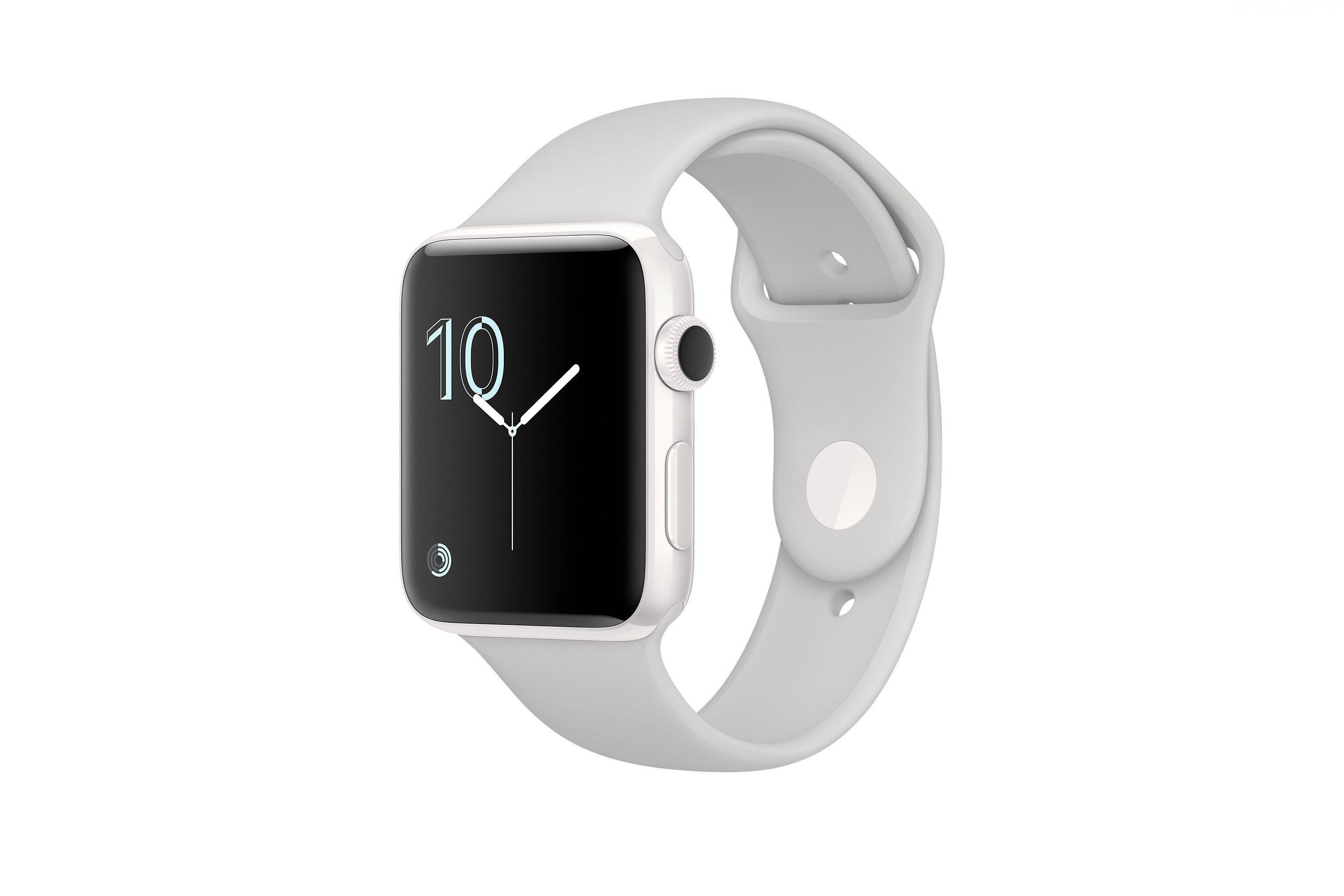 Apple Watch Viền Trắng Tinh Khiết Hình nền