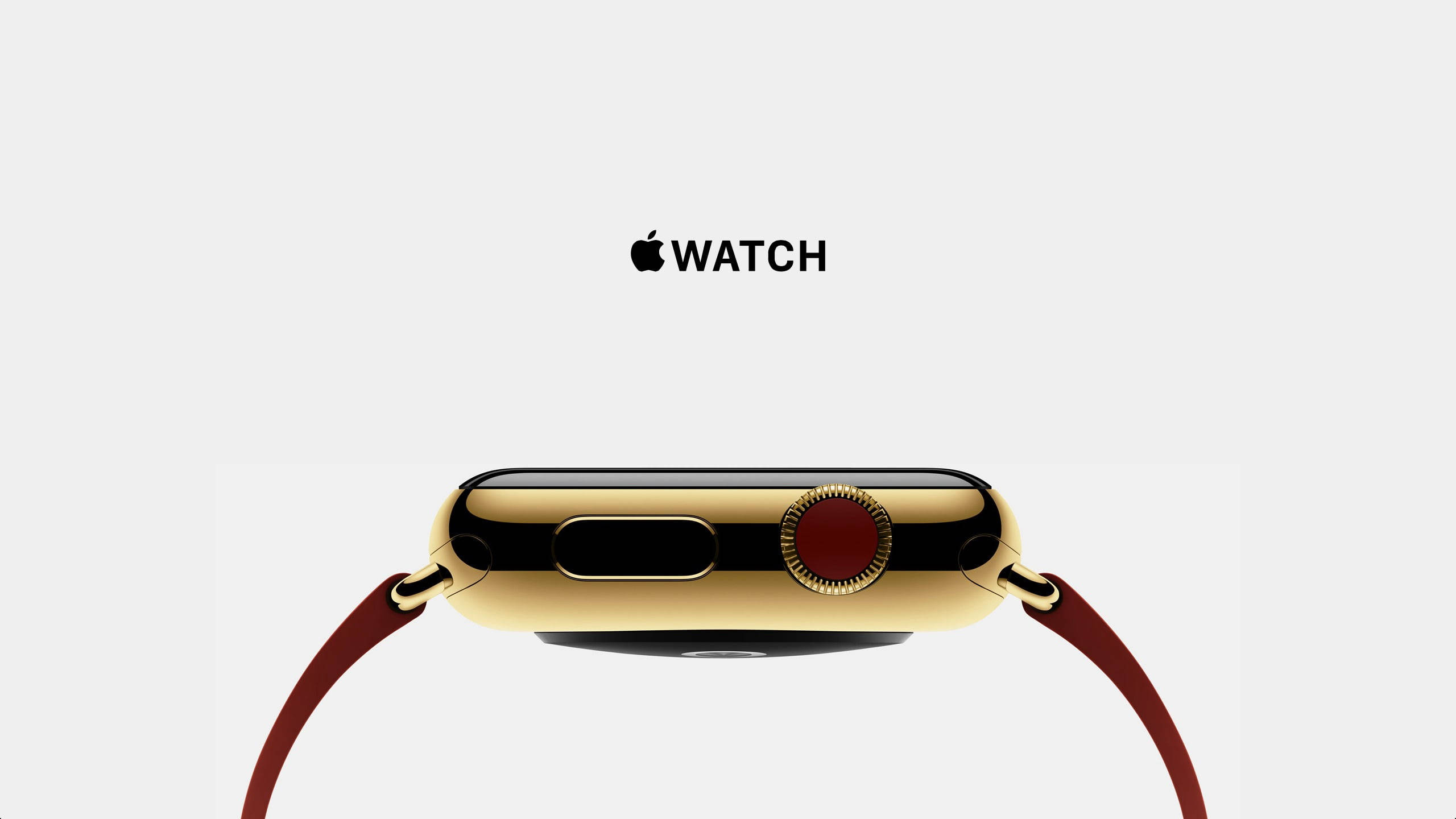 Apple Watch viền vàng núm đỏ Hình nền