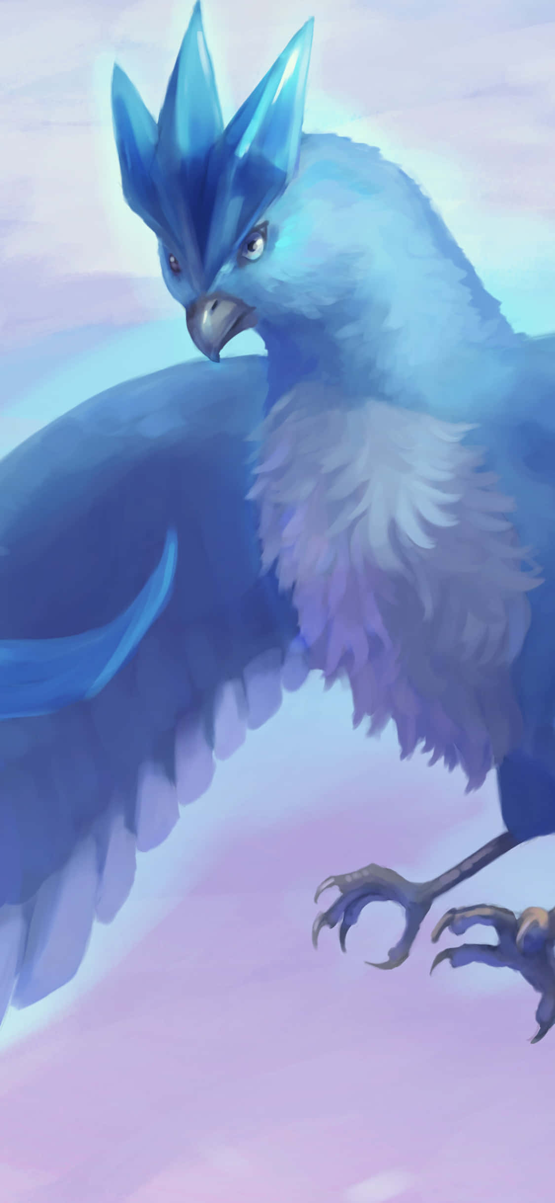 Articuno Trên Nền Gradient Pastel Hình nền