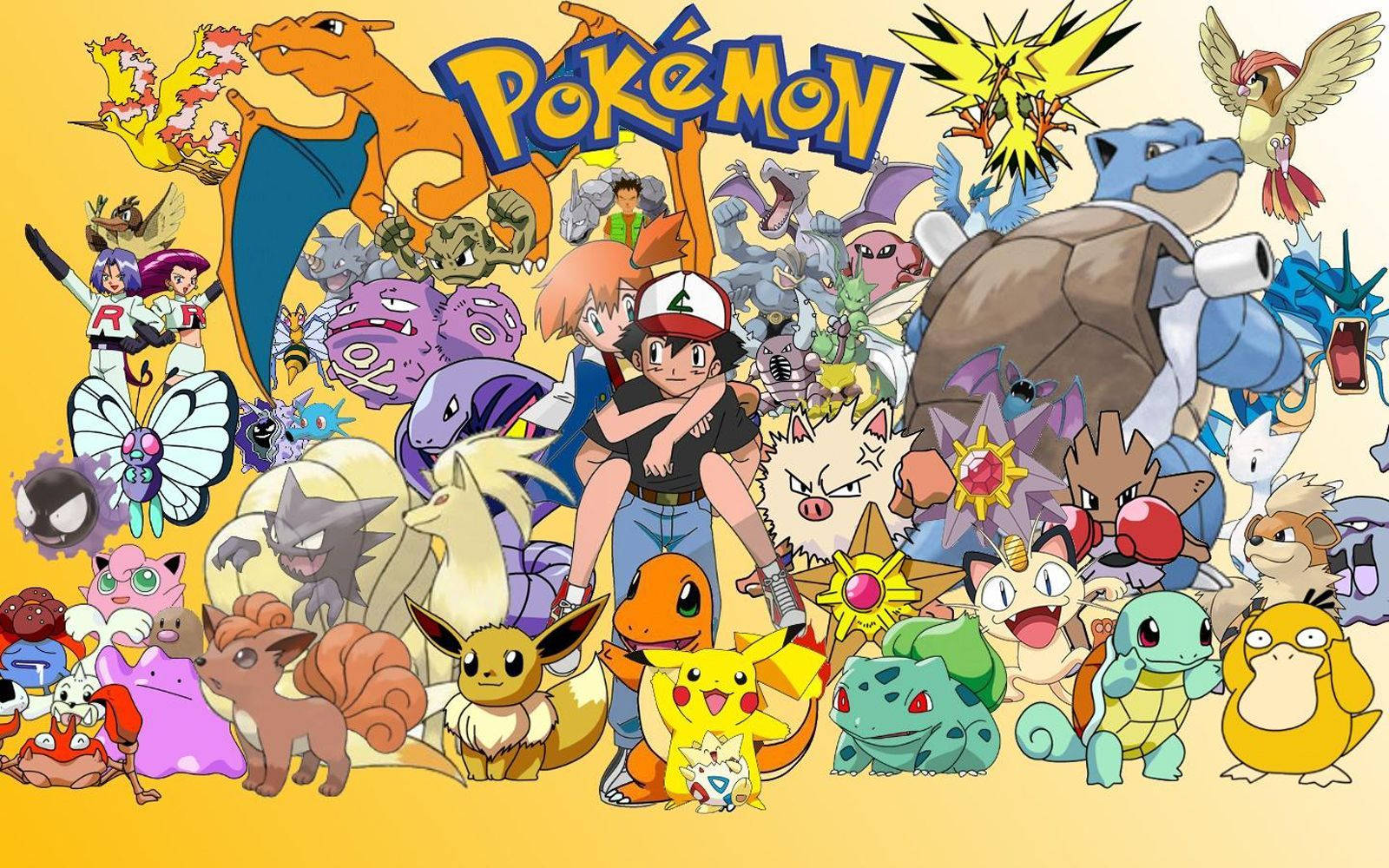 Ash Ketchum và Misty khám phá thế giới Pokemon Hình nền
