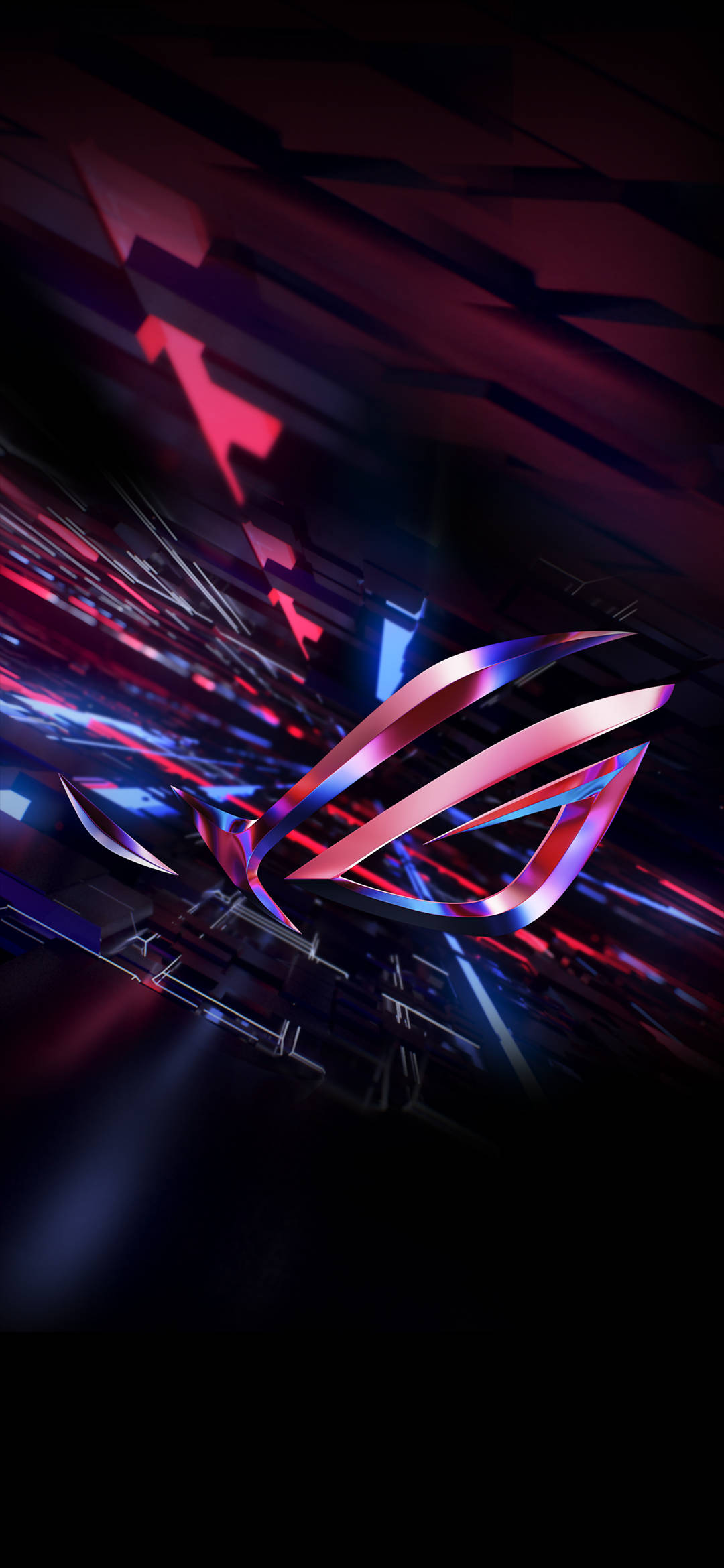 Asus ROG Phone đỏ 3D cuốn hút với logo phát sáng Hình nền