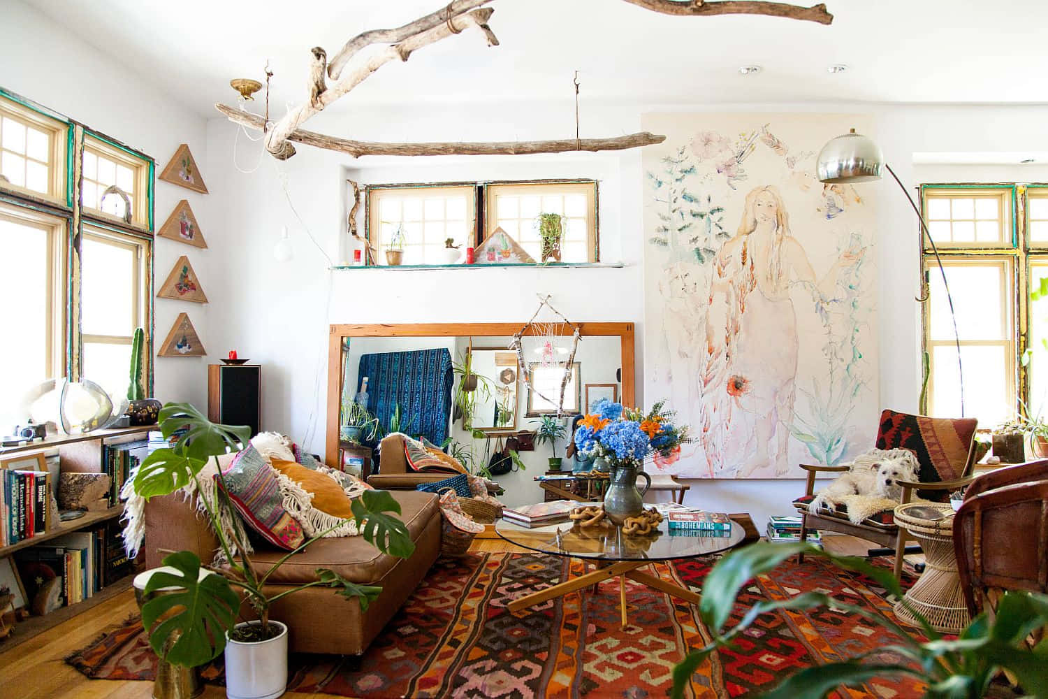 Đạt được phong cách boho chic của bạn với bức tranh tường ảnh rực rỡ này. Hình nền