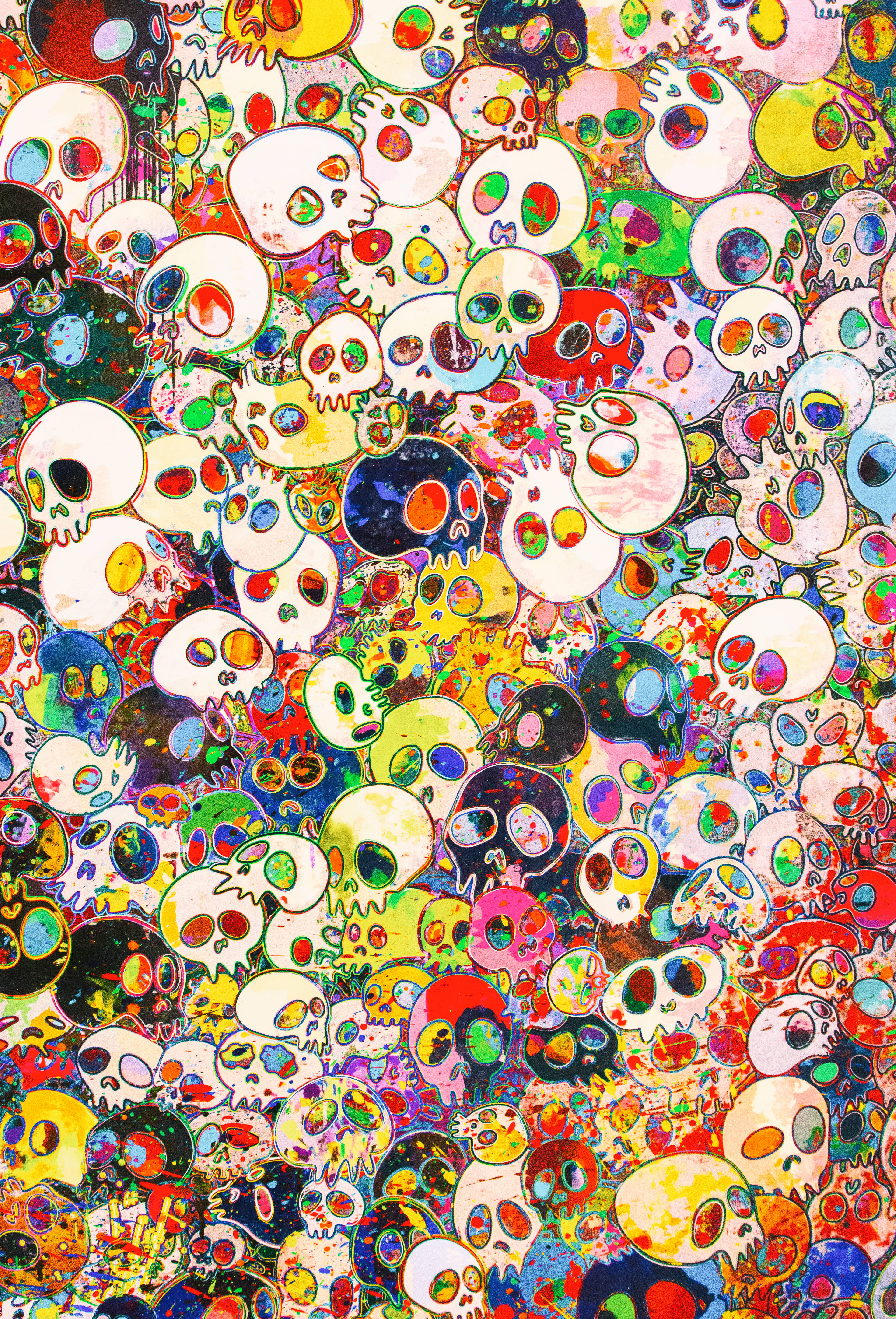 Đầu Lâu Takashi Murakami Lớn 4K Hình nền