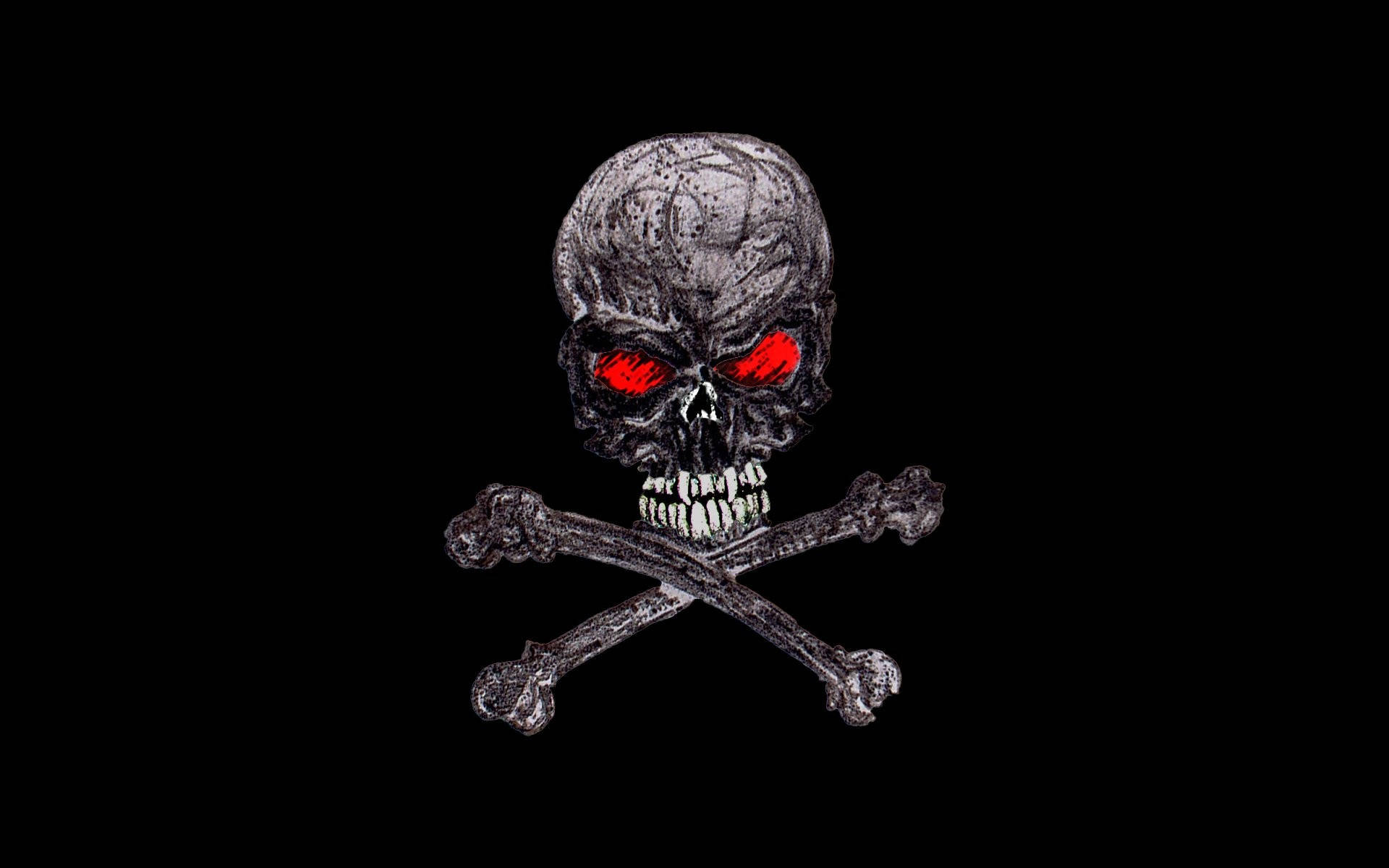 Đầu lâu và xương đen ngầu Hình nền