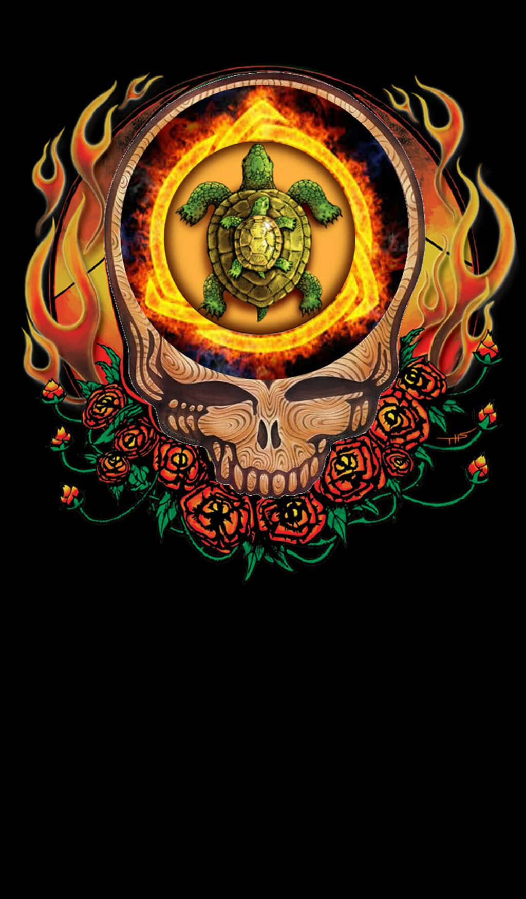 Đầu lâu với Rùa làm iPhone Grateful Dead Hình nền