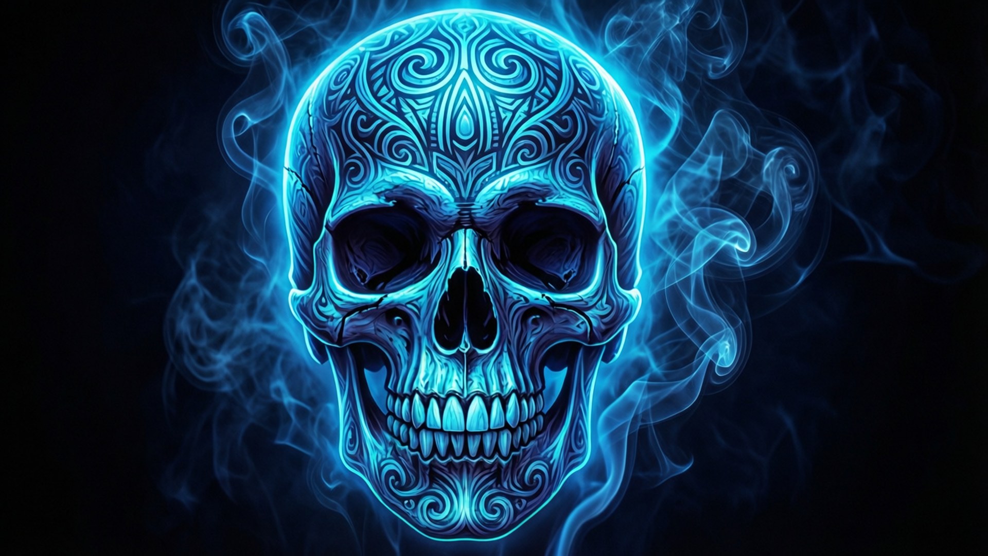 Đầu lâu Xanh Neon Hình nền