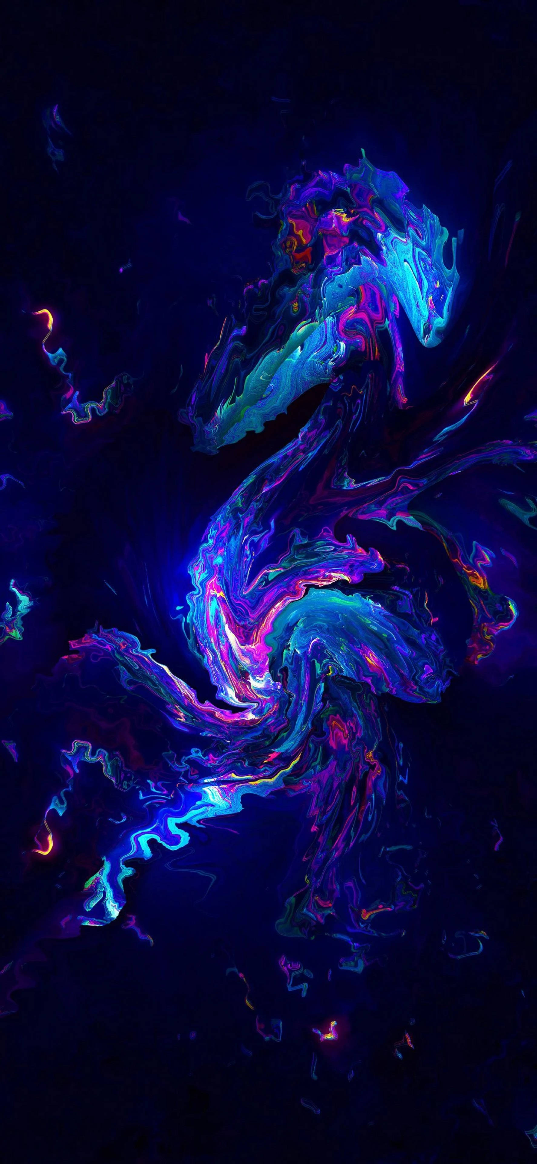 Aurora Neon Trừu Tượng 4K iPhone Hình nền