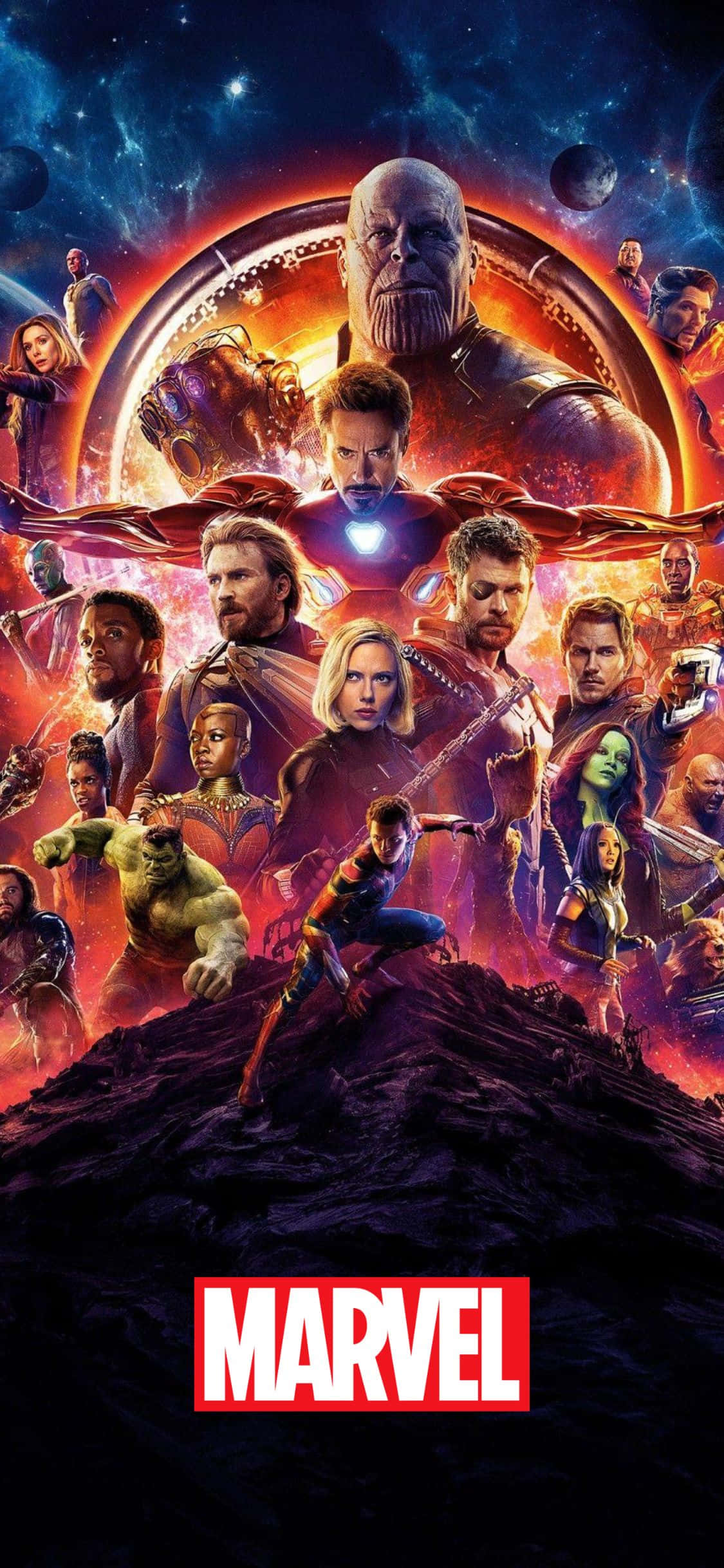 Avengers: Infinity War Poster iPhone XS Marvel Background Hình nền