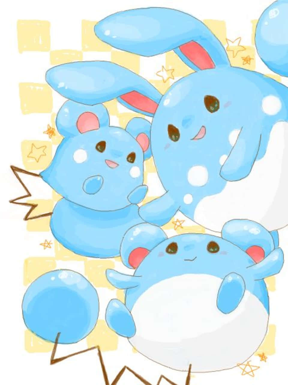 Azumarill Kẻ Caro Vàng Hình nền