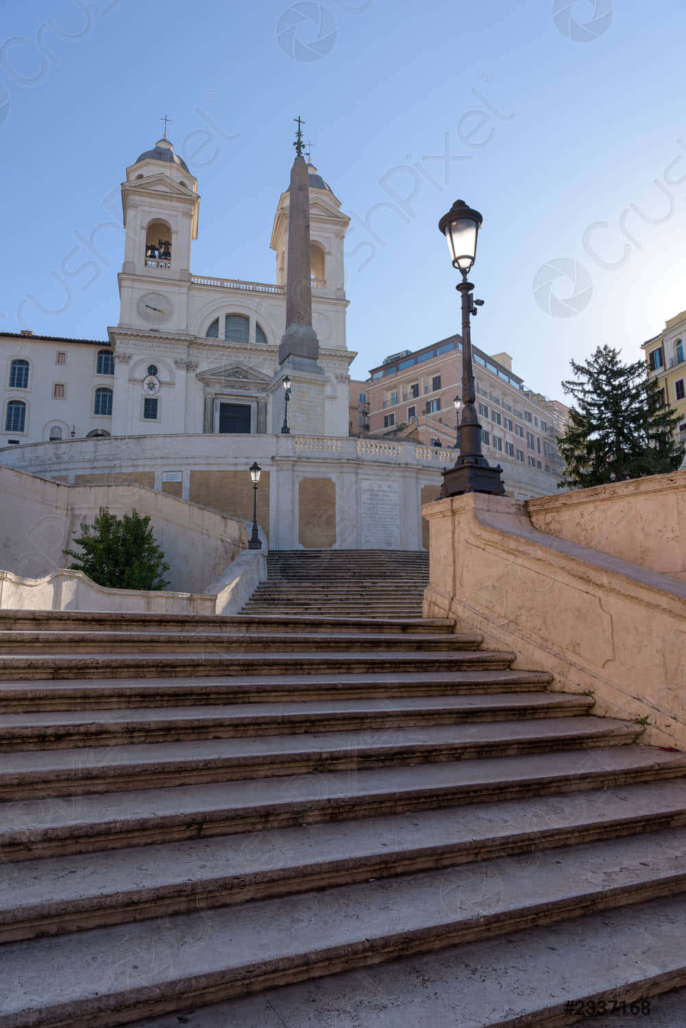 Bậc thang Tây Ban Nha huyền thoại ở Rome lúc bình minh Hình nền