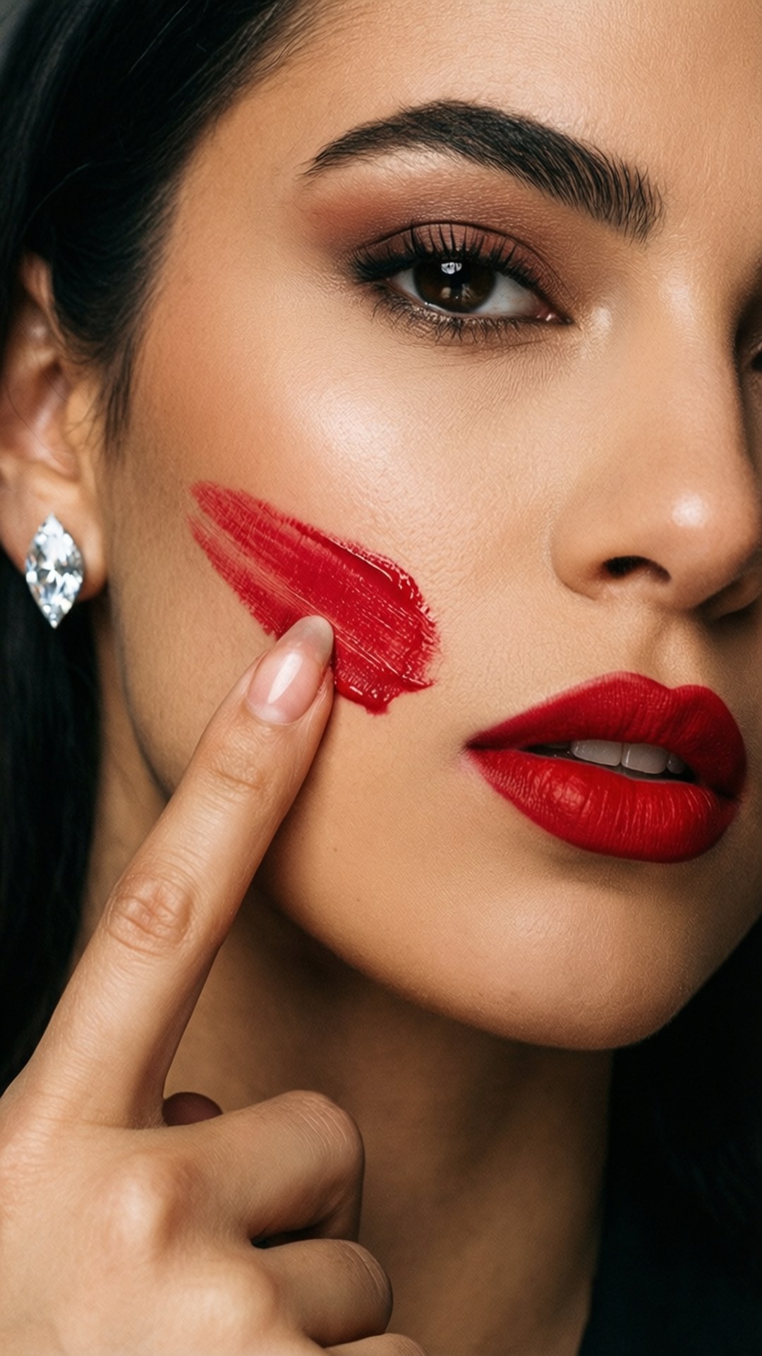 Baddie với vết son môi trên má Hình nền