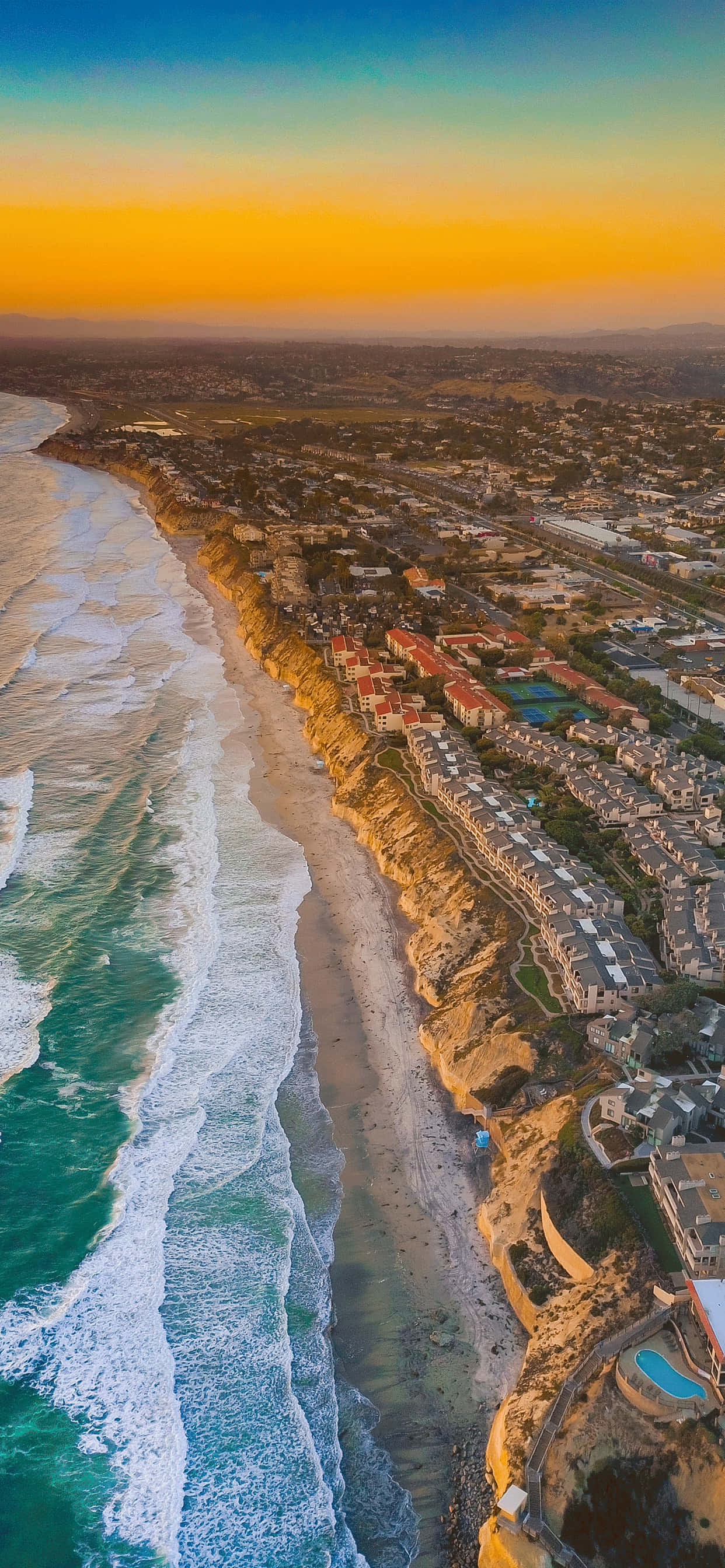 Bãi biển ven biển San Diego cho iPhone Hình nền