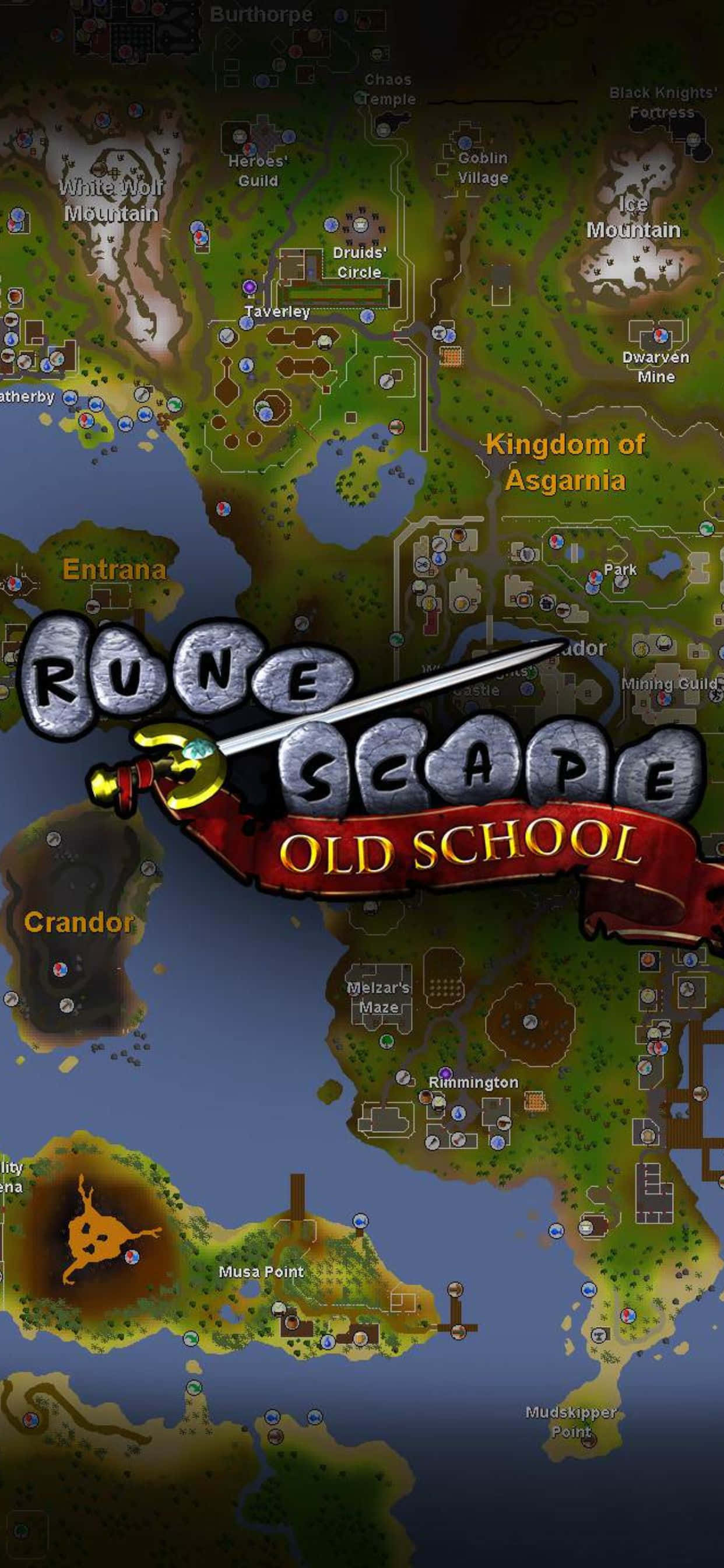 Nền Bản Đồ Chân Dung iPhone Xs Max Runescape Oldschool Hình nền