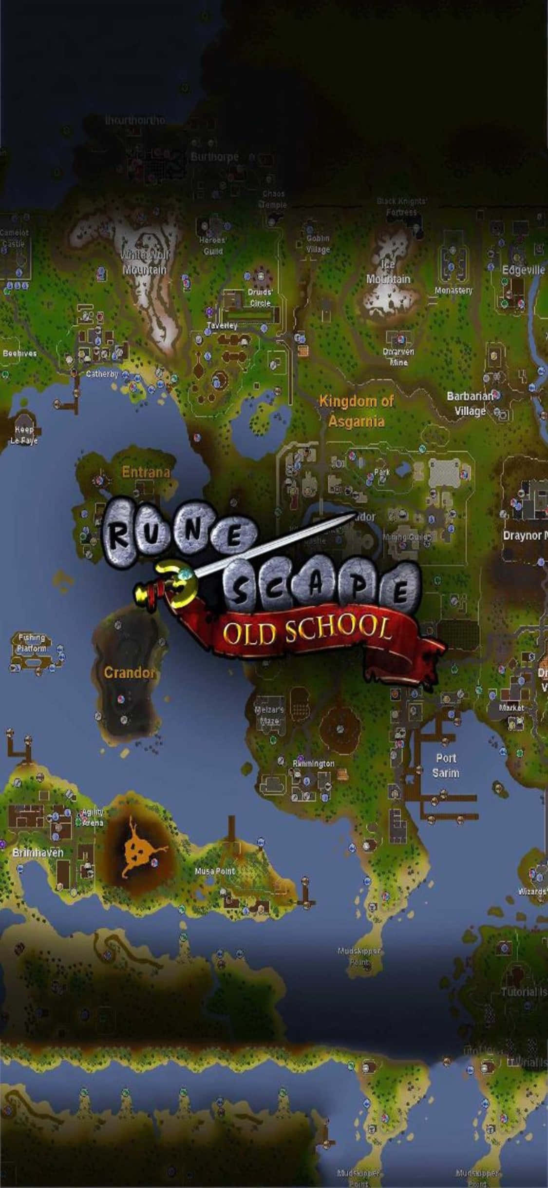 Bản Đồ Tilemap Nền Runescape Oldschool iPhone X Hình nền