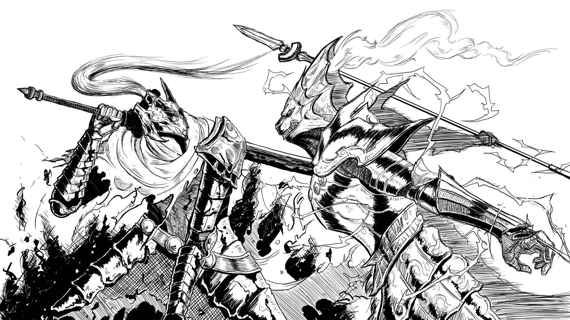 Bản vẽ Dark Souls ấn tượng Hình nền