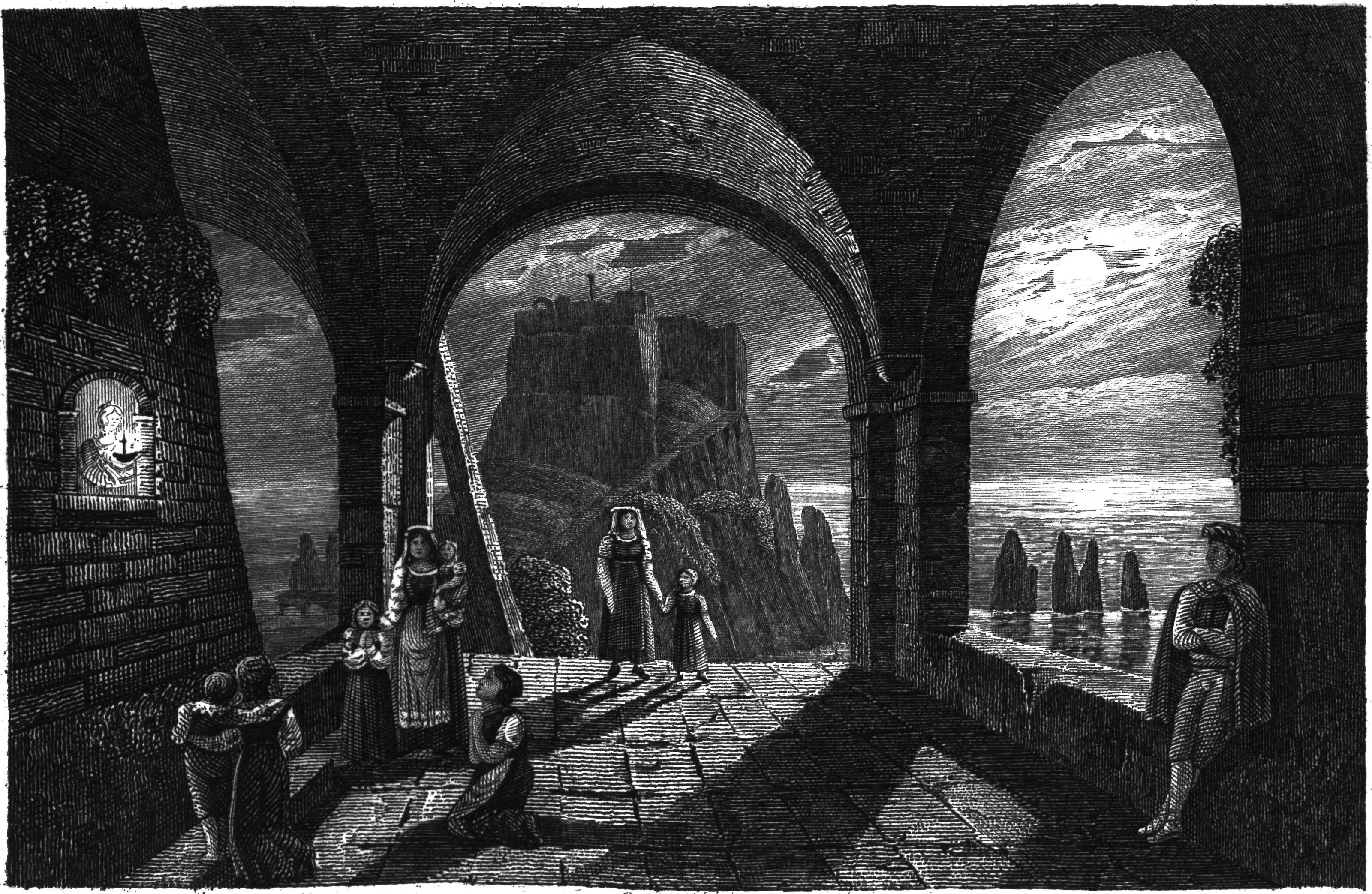Bản Vẽ Gothic Ấn Tượng Hình nền