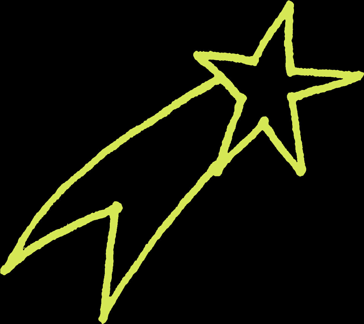 Bản vẽ sao băng màu vàng neon Hình nền