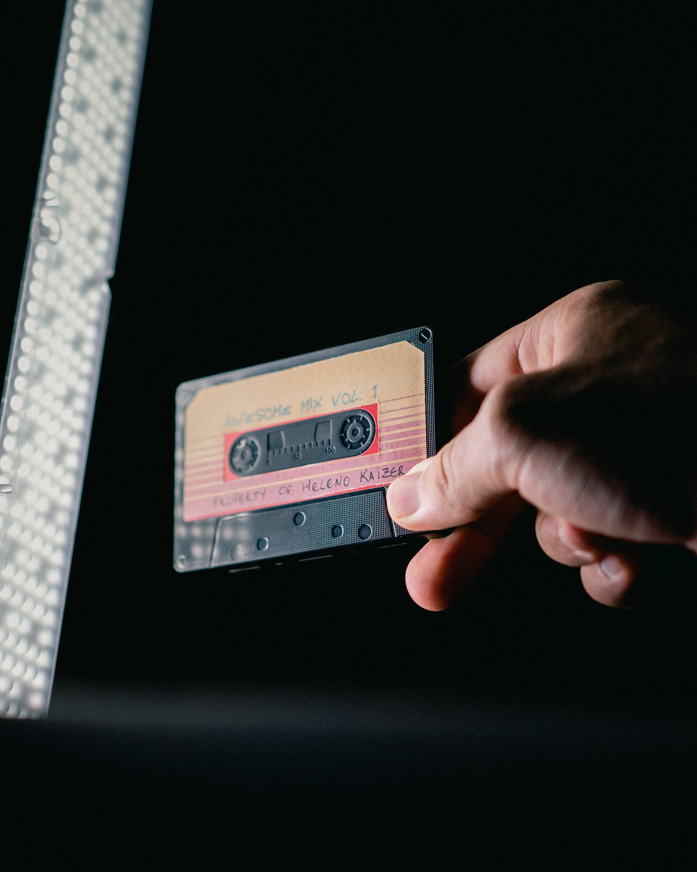 Băng Cassette Đen Phong Cách Retro Hình nền