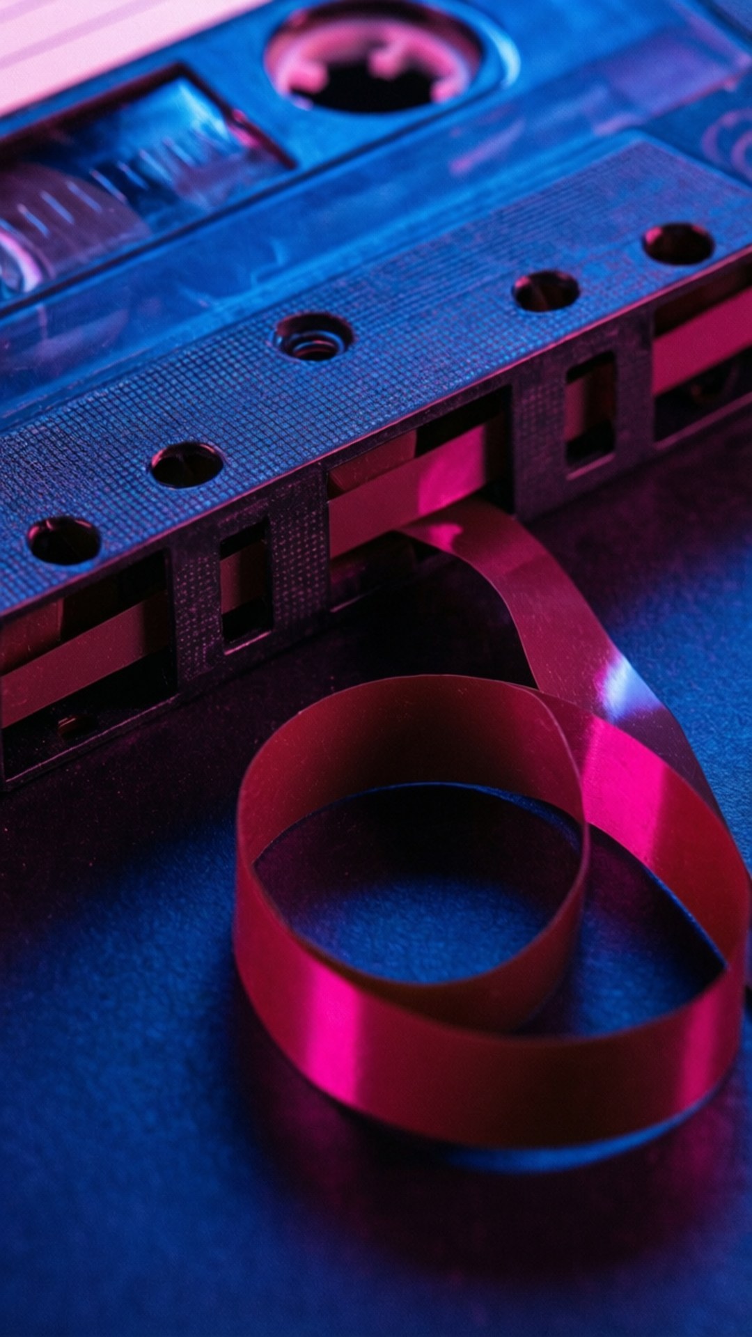 Băng Cassette Neon Tràn Hình nền