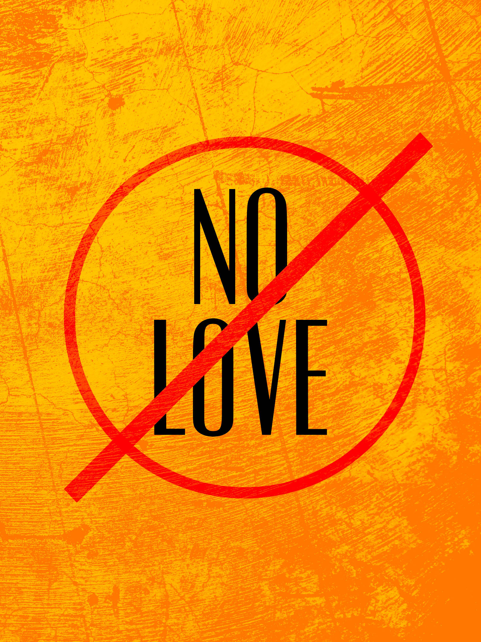 Bảng hiệu cách điệu No Love Hình nền