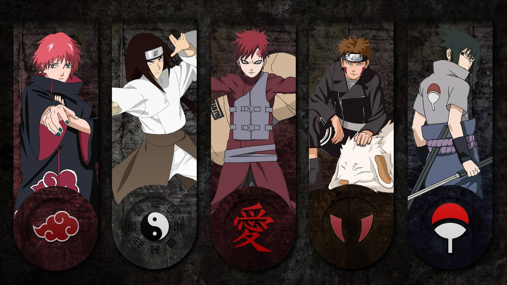 Bảng Nhân Vật Naruto Sống Động Hình nền